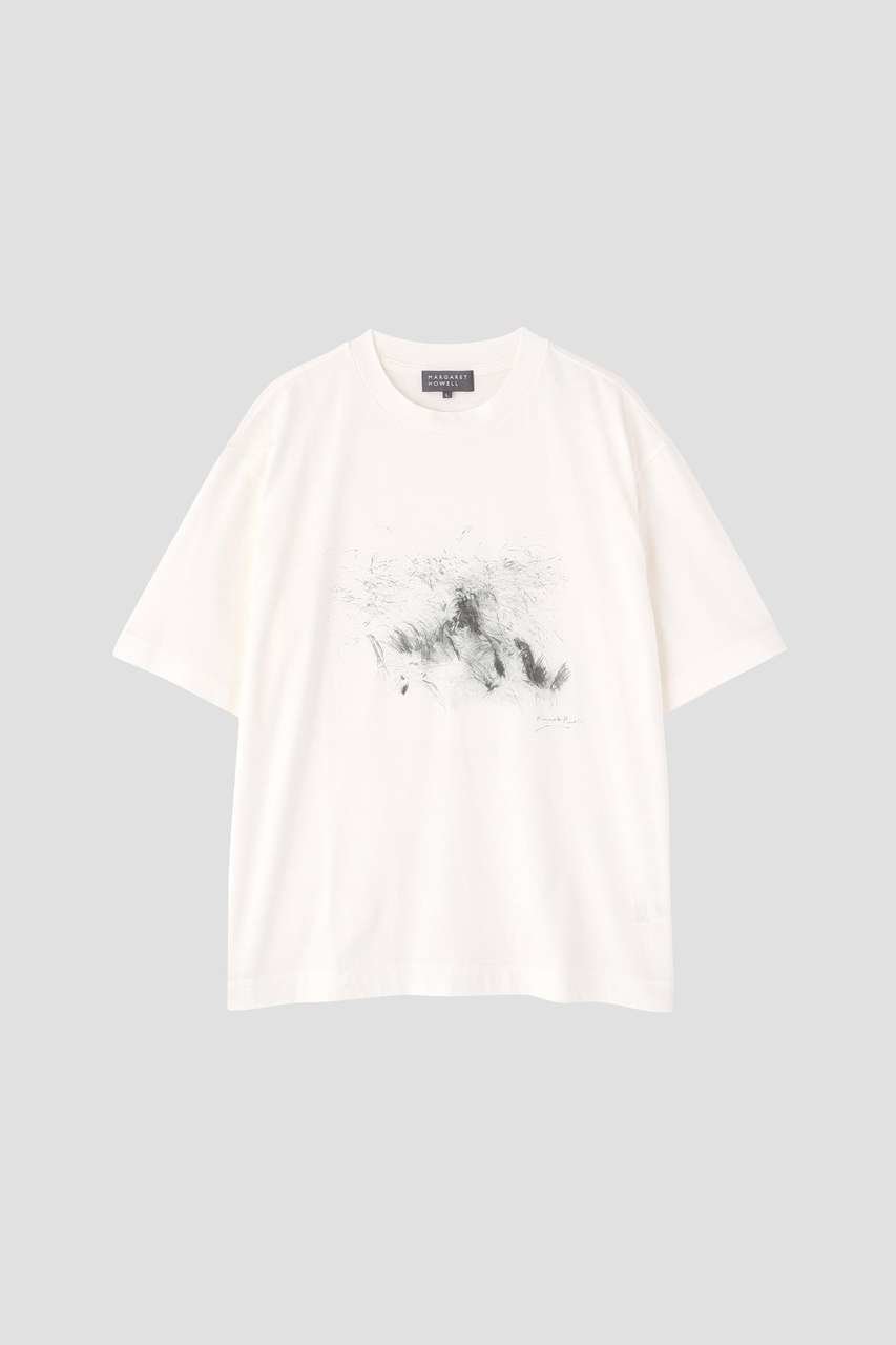 【その他のブランド/Other】のLANDSCAPE PRINT COTTON JERSEY TOP 人気、トレンドファッション・服の通販 founy(ファニー) 　ファッション　Fashion　レディースファッション　Fashion for Women　トップス・カットソー　Cut & Sew Tops　シャツ・ブラウス・オフィスカジュアル　Elegant Blouses & Button-Ups　ロングTシャツ・Tシャツ　Longline T-Shirts & Tees　カットソー・ベーシックTシャツ　Cut-and-Sewn Tops / Stretch Tees & Basics　ショート　Short, Short Length　スリーブ　Sleeve, Long Sleeve / Short Sleeve　プリント　Print, Printed Pattern　マーガレット　Marguerite, Daisy Pattern　モチーフ　Motif, Design Theme　other-4|ID: prp329100004932786 ipo3291000000037024671