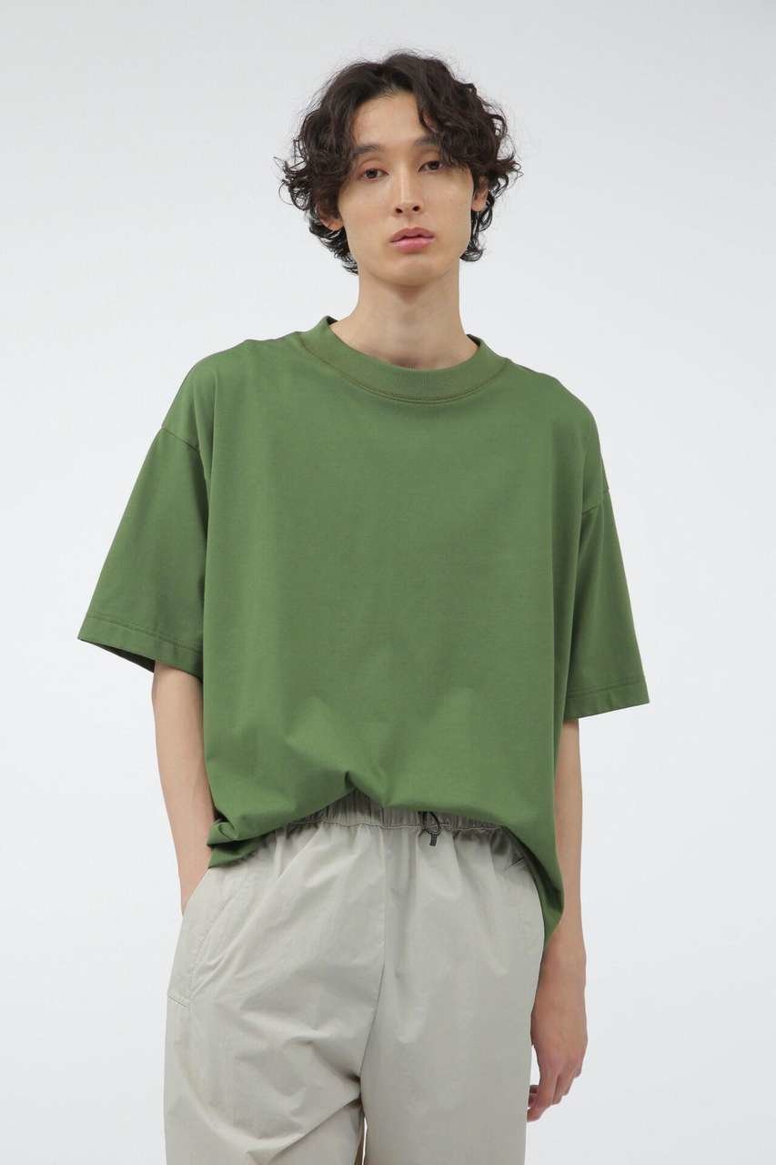 【その他のブランド/Other】のCOTTON POLYESTER JERSEY TOP インテリア・キッズ・メンズ・レディースファッション・服の通販 founy(ファニー) 　ファッション　Fashion　レディースファッション　Fashion for Women　トップス・カットソー　Cut & Sew Tops　シャツ・ブラウス・オフィスカジュアル　Elegant Blouses & Button-Ups　ロングTシャツ・Tシャツ　Longline T-Shirts & Tees　カットソー・ベーシックTシャツ　Cut-and-Sewn Tops / Stretch Tees & Basics　コレクション　Collection, Seasonal Line　ショルダー　Shoulder, Shoulder Strap　ショート　Short, Short Length　スリーブ　Sleeve, Long Sleeve / Short Sleeve　ドロップ　Drop Shoulder, Dropped Style　マーガレット　Marguerite, Daisy Pattern　ワイド　Wide, Wide Fit　グリーン|ID: prp329100004932787 ipo3291000000037024680