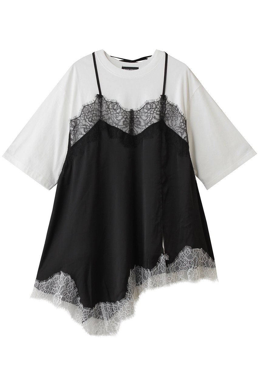 【メゾンスペシャル/MAISON SPECIAL】のLace Docking Layered TEE/レースドッキングレイヤードTEE インテリア・キッズ・メンズ・レディースファッション・服の通販 founy(ファニー) 　ファッション　Fashion　レディースファッション　Fashion for Women　トップス・カットソー　Cut & Sew Tops　シャツ・ブラウス・オフィスカジュアル　Elegant Blouses & Button-Ups　ロングTシャツ・Tシャツ　Longline T-Shirts & Tees　カットソー・ベーシックTシャツ　Cut-and-Sewn Tops / Stretch Tees & Basics　スリーブ　Sleeve, Long Sleeve / Short Sleeve　デニム　Denim, Jeans Material　ドッキング　Docking, Mixed Material　フェミニン　Feminine, Girly　ミックス　Mix, Mixed Style　ランジェリー　Lingerie, Intimate Wear　レース　Lace, Lace Fabric　ロング　Long, Long-Length　MLT1(マルチカラー)|ID: prp329100004932795 ipo3291000000037024761