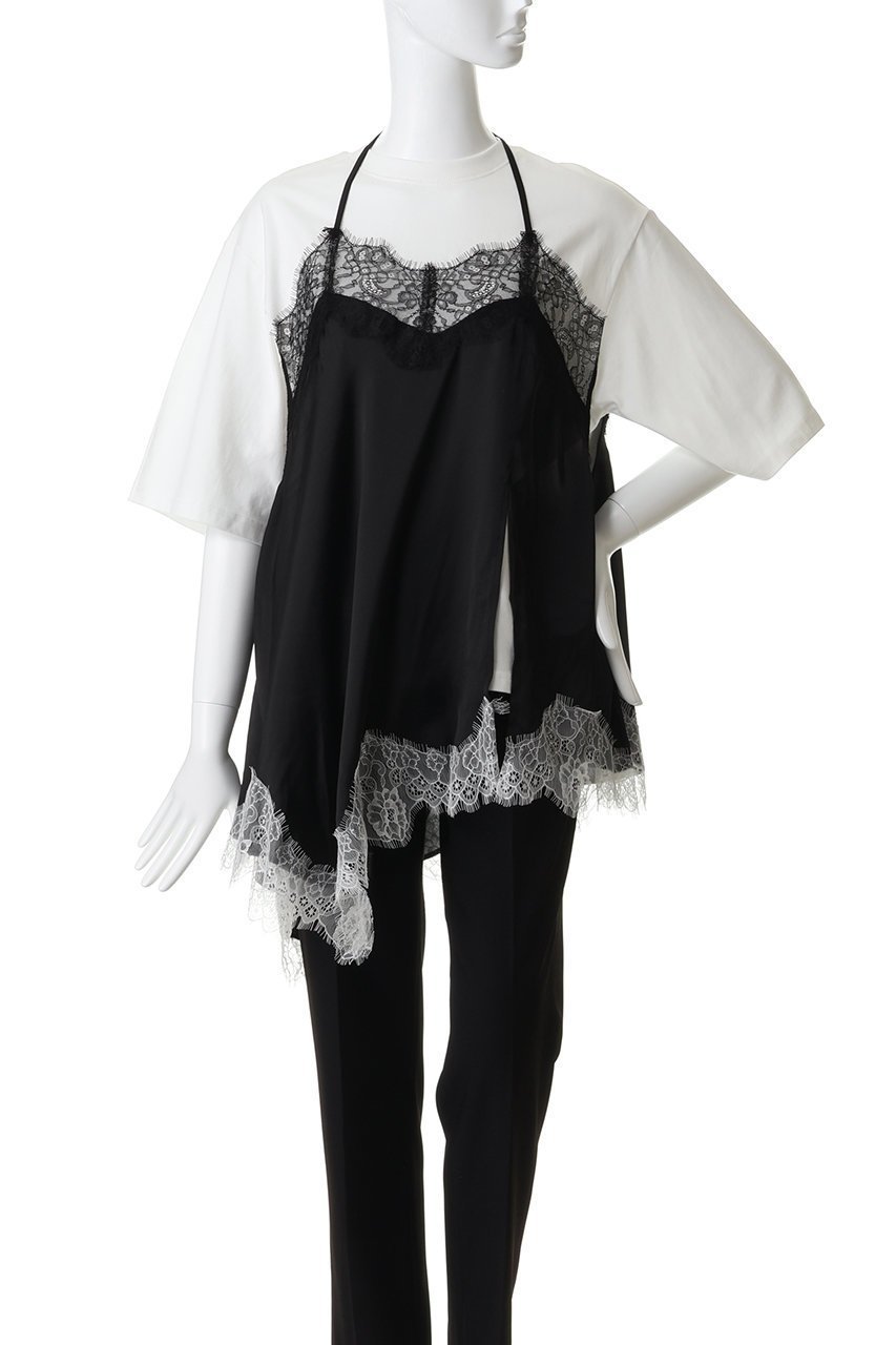 【メゾンスペシャル/MAISON SPECIAL】のLace Docking Layered TEE/レースドッキングレイヤードTEE 人気、トレンドファッション・服の通販 founy(ファニー) 　ファッション　Fashion　レディースファッション　Fashion for Women　トップス・カットソー　Cut & Sew Tops　シャツ・ブラウス・オフィスカジュアル　Elegant Blouses & Button-Ups　ロングTシャツ・Tシャツ　Longline T-Shirts & Tees　カットソー・ベーシックTシャツ　Cut-and-Sewn Tops / Stretch Tees & Basics　スリーブ　Sleeve, Long Sleeve / Short Sleeve　デニム　Denim, Jeans Material　ドッキング　Docking, Mixed Material　フェミニン　Feminine, Girly　ミックス　Mix, Mixed Style　ランジェリー　Lingerie, Intimate Wear　レース　Lace, Lace Fabric　ロング　Long, Long-Length　other-2|ID: prp329100004932795 ipo3291000000037024763