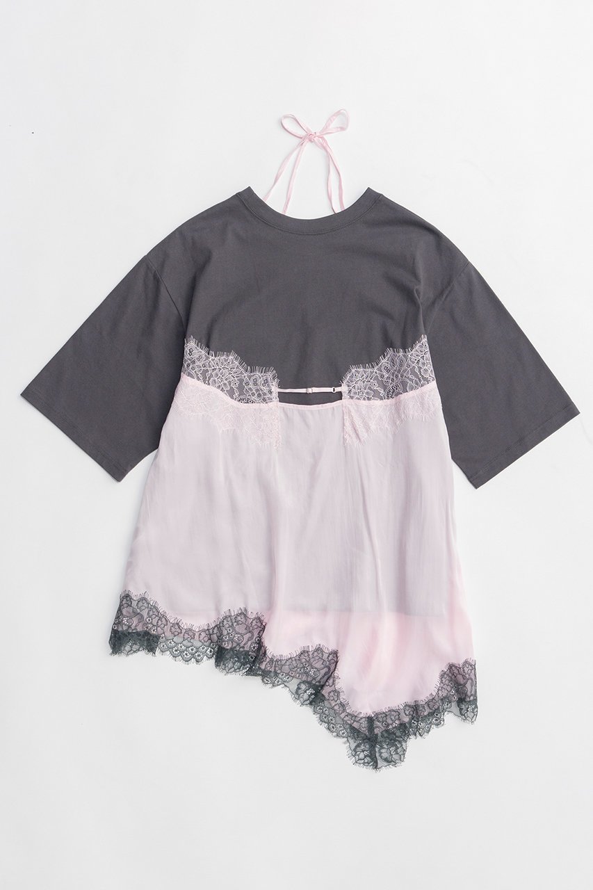 【メゾンスペシャル/MAISON SPECIAL】のLace Docking Layered TEE/レースドッキングレイヤードTEE 人気、トレンドファッション・服の通販 founy(ファニー) 　ファッション　Fashion　レディースファッション　Fashion for Women　トップス・カットソー　Cut & Sew Tops　シャツ・ブラウス・オフィスカジュアル　Elegant Blouses & Button-Ups　ロングTシャツ・Tシャツ　Longline T-Shirts & Tees　カットソー・ベーシックTシャツ　Cut-and-Sewn Tops / Stretch Tees & Basics　スリーブ　Sleeve, Long Sleeve / Short Sleeve　デニム　Denim, Jeans Material　ドッキング　Docking, Mixed Material　フェミニン　Feminine, Girly　ミックス　Mix, Mixed Style　ランジェリー　Lingerie, Intimate Wear　レース　Lace, Lace Fabric　ロング　Long, Long-Length　other-6|ID: prp329100004932795 ipo3291000000037024767