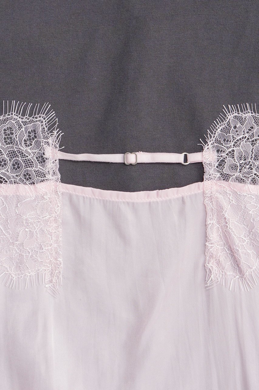 【メゾンスペシャル/MAISON SPECIAL】のLace Docking Layered TEE/レースドッキングレイヤードTEE 人気、トレンドファッション・服の通販 founy(ファニー) 　ファッション　Fashion　レディースファッション　Fashion for Women　トップス・カットソー　Cut & Sew Tops　シャツ・ブラウス・オフィスカジュアル　Elegant Blouses & Button-Ups　ロングTシャツ・Tシャツ　Longline T-Shirts & Tees　カットソー・ベーシックTシャツ　Cut-and-Sewn Tops / Stretch Tees & Basics　スリーブ　Sleeve, Long Sleeve / Short Sleeve　デニム　Denim, Jeans Material　ドッキング　Docking, Mixed Material　フェミニン　Feminine, Girly　ミックス　Mix, Mixed Style　ランジェリー　Lingerie, Intimate Wear　レース　Lace, Lace Fabric　ロング　Long, Long-Length　other-8|ID: prp329100004932795 ipo3291000000037024769