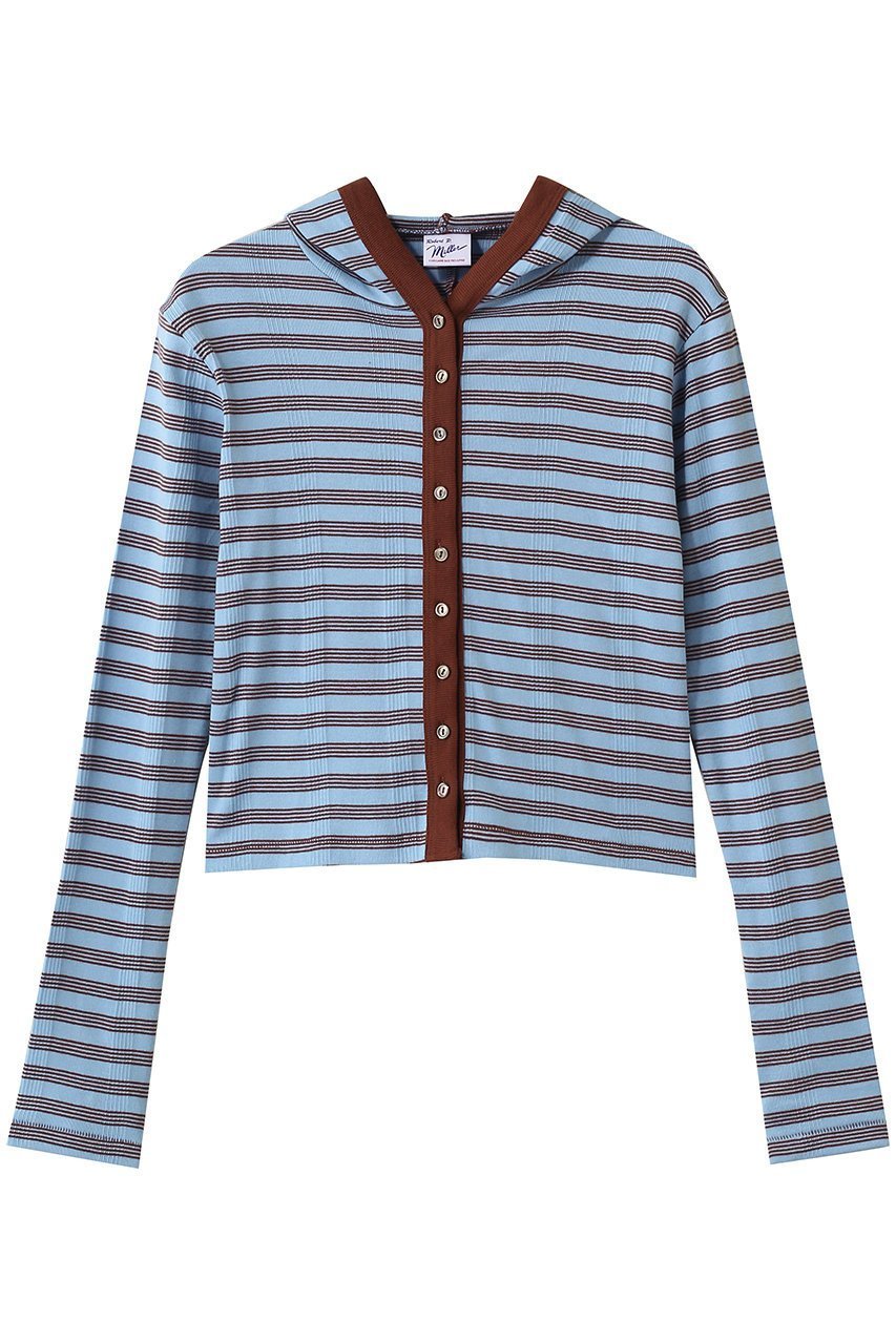 【メゾンスペシャル/MAISON SPECIAL】の【MILLER】Rib Hoodie Cardigan/リブフーディーカーディガン インテリア・キッズ・メンズ・レディースファッション・服の通販 founy(ファニー) 　ファッション　Fashion　レディースファッション　Fashion for Women　トップス・カットソー　Cut & Sew Tops　カーディガン・羽織り　Layered Style Cardigans　シャツ・ブラウス・オフィスカジュアル　Elegant Blouses & Button-Ups　ロングTシャツ・Tシャツ　Longline T-Shirts & Tees　カットソー・ベーシックTシャツ　Cut-and-Sewn Tops / Stretch Tees & Basics　カーディガン　Cardigan, Knitwear　コンパクト　Compact, Small Size　スリット　Slit, Slit Detail　フィット　Fit, Slim Fit　BLU(ブルー)|ID: prp329100004932796 ipo3291000000037024773