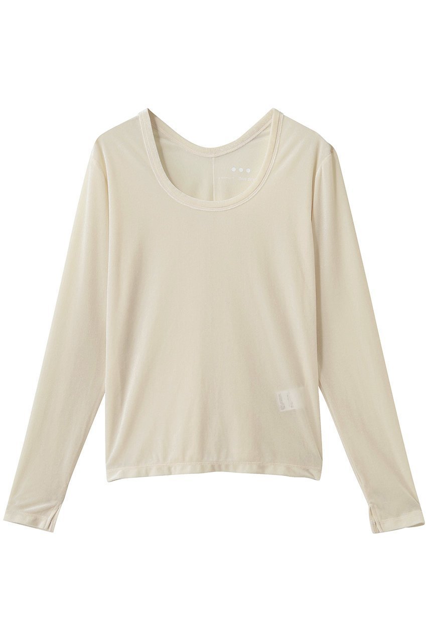 【エリオポール/heliopole】の【THREEDOTS】シアーベロアロングスリーブTシャツ 人気、トレンドファッション・服の通販 founy(ファニー) 　ファッション　Fashion　レディースファッション　Fashion for Women　トップス・カットソー　Cut & Sew Tops　シャツ・ブラウス・オフィスカジュアル　Elegant Blouses & Button-Ups　ロングTシャツ・Tシャツ　Longline T-Shirts & Tees　カットソー・ベーシックTシャツ　Cut-and-Sewn Tops / Stretch Tees & Basics　ベロアトップス　Velour Tops / Velvet-Look Items　インナー　Innerwear　キャミ　Camisole, Cami Top　シアー　Sheer, See-Through　スリーブ　Sleeve, Long Sleeve / Short Sleeve　トレンド　Trend, Trending Now　バランス　Balance, Style Balance　ビスチェ　Bustier, Corset Top　フィット　Fit, Slim Fit　ベロア　Velour, Soft Velvet　ロング　Long, Long-Length　 other-1|ID: prp329100004932797 ipo3291000000037024778