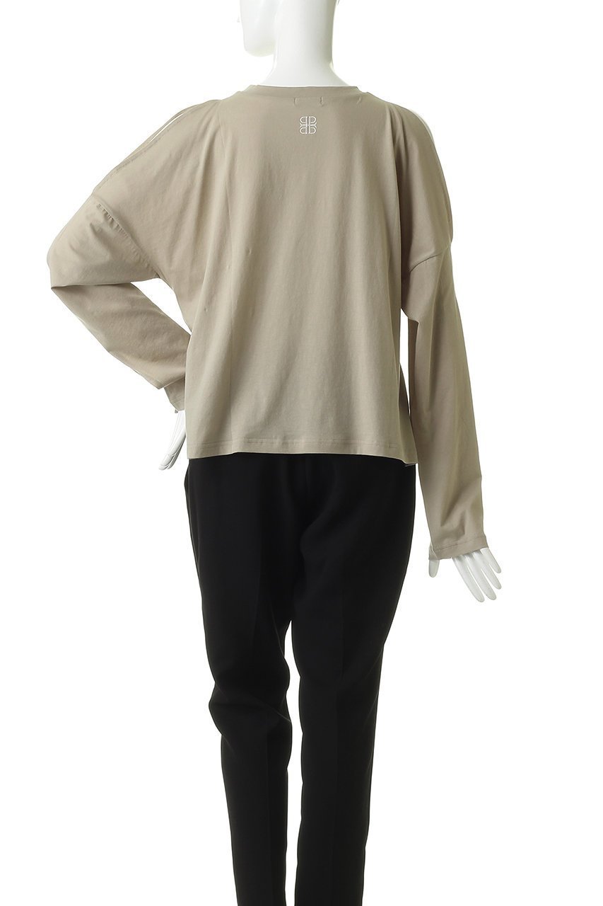 【エリオポール/heliopole】の【PROTAGONISTA】オープンショルダーロングスリーブカットソー 人気、トレンドファッション・服の通販 founy(ファニー) 　ファッション　Fashion　レディースファッション　Fashion for Women　トップス・カットソー　Cut & Sew Tops　シャツ・ブラウス・オフィスカジュアル　Elegant Blouses & Button-Ups　ロングTシャツ・Tシャツ　Longline T-Shirts & Tees　カットソー・ベーシックTシャツ　Cut-and-Sewn Tops / Stretch Tees & Basics　ショルダー　Shoulder, Shoulder Strap　ショート　Short, Short Length　スリット　Slit, Slit Detail　スリーブ　Sleeve, Long Sleeve / Short Sleeve　デニム　Denim, Jeans Material　トレンド　Trend, Trending Now　ボトム　Bottoms, Lower Wear　ロング　Long, Long-Length　ワイド　Wide, Wide Fit　other-4|ID: prp329100004932798 ipo3291000000037024790