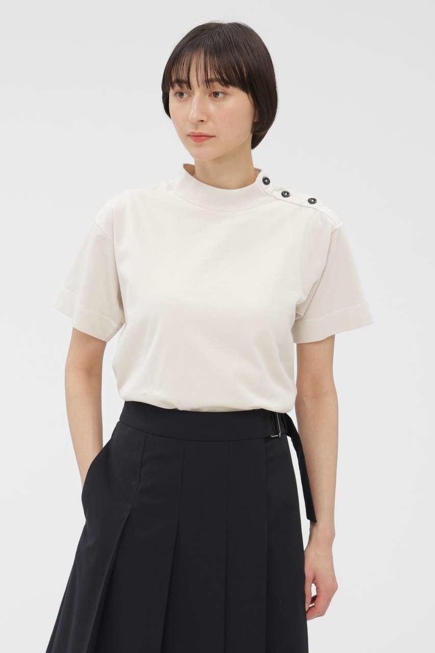 【マーガレットハウエル/MARGARET HOWELL】のGARMENT DYED TOUGH COTTON LINEN JERSEY TOP 人気、トレンドファッション・服の通販 founy(ファニー) 　ファッション　Fashion　レディースファッション　Fashion for Women　トップス・カットソー　Cut & Sew Tops　シャツ・ブラウス・オフィスカジュアル　Elegant Blouses & Button-Ups　ロングTシャツ・Tシャツ　Longline T-Shirts & Tees　カットソー・ベーシックTシャツ　Cut-and-Sewn Tops / Stretch Tees & Basics　コンパクト　Compact, Small Size　ショート　Short, Short Length　シンプル　Simple, Minimal　スリーブ　Sleeve, Long Sleeve / Short Sleeve　フィット　Fit, Slim Fit　リネン　Linen, Linen Fabric　 other-1|ID: prp329100004932802 ipo3291000000037024816