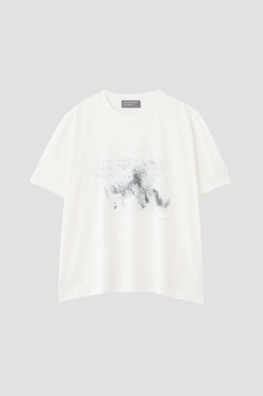 【マーガレットハウエル/MARGARET HOWELL】のLANDSCAPE PRINT COTTON JERSEY TOP 人気、トレンドファッション・服の通販 founy(ファニー) 　ファッション　Fashion　レディースファッション　Fashion for Women　トップス・カットソー　Cut & Sew Tops　シャツ・ブラウス・オフィスカジュアル　Elegant Blouses & Button-Ups　ロングTシャツ・Tシャツ　Longline T-Shirts & Tees　カットソー・ベーシックTシャツ　Cut-and-Sewn Tops / Stretch Tees & Basics　ショート　Short, Short Length　スリーブ　Sleeve, Long Sleeve / Short Sleeve　プリント　Print, Printed Pattern　マーガレット　Marguerite, Daisy Pattern　モチーフ　Motif, Design Theme　other-4|ID: prp329100004932803 ipo3291000000037024827