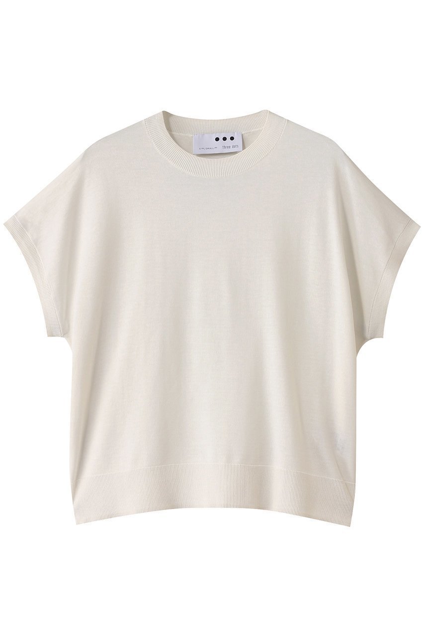 【スリー ドッツ/three dots】のウォッシャブルコットンシルク 半袖トップス 人気、トレンドファッション・服の通販 founy(ファニー) 　ファッション　Fashion　レディースファッション　Fashion for Women　トップス・カットソー　Cut & Sew Tops　シャツ・ブラウス・オフィスカジュアル　Elegant Blouses & Button-Ups　ロングTシャツ・Tシャツ　Longline T-Shirts & Tees　カットソー・ベーシックTシャツ　Cut-and-Sewn Tops / Stretch Tees & Basics　ウォッシャブル　Machine Washable　ショート　Short, Short Length　シルク　Silk, 100% Silk　シンプル　Simple, Minimal　スリーブ　Sleeve, Long Sleeve / Short Sleeve　ボトム　Bottoms, Lower Wear　リラックス　Relax, Relaxed Fit　エレガント 上品　Elegant　半袖　Short Sleeve, Half Sleeve　洗える　Machine Washable　 other-1|ID: prp329100004932808 ipo3291000000037024859