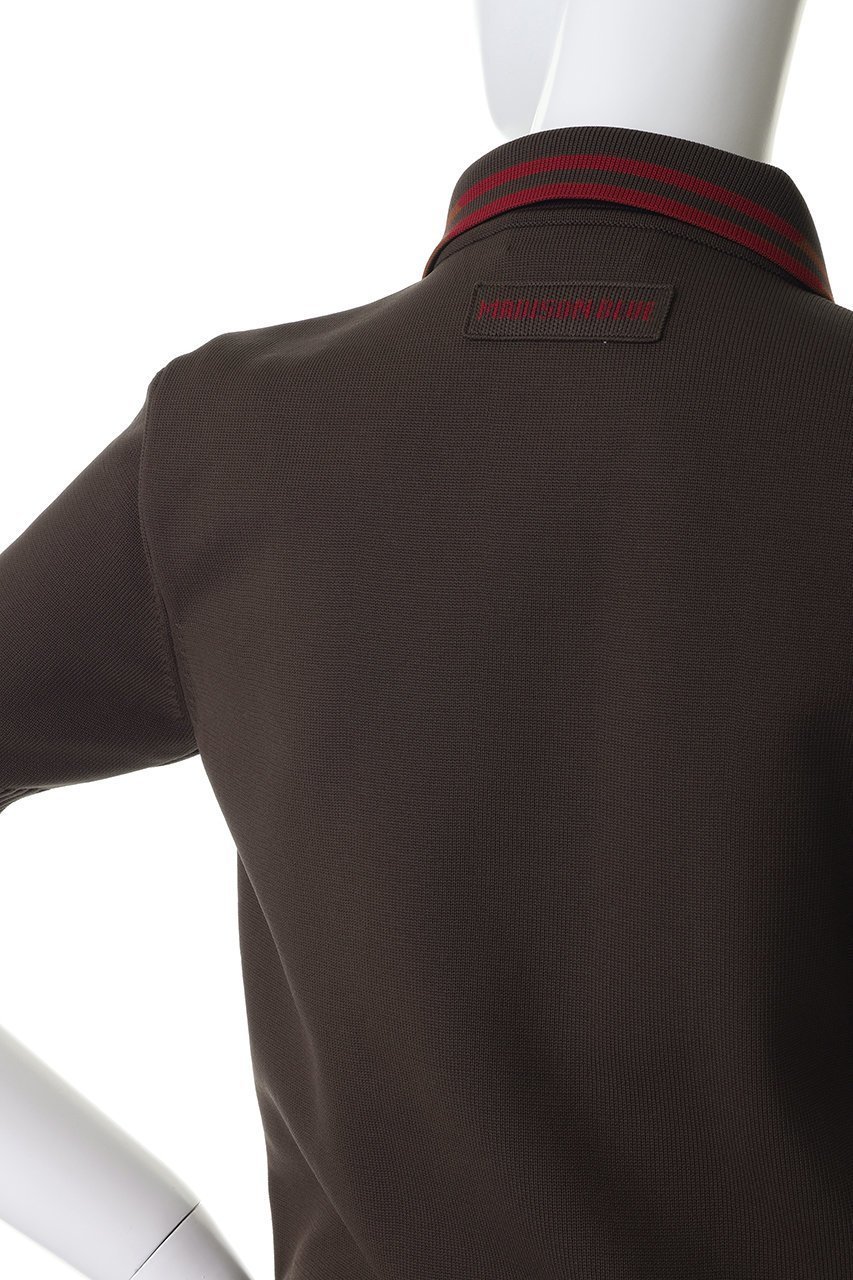 【マディソンブルー/MADISONBLUE】のDOUBLE STRIPE COLLAR POLO KNIT ポロニット 人気、トレンドファッション・服の通販 founy(ファニー) 　ファッション　Fashion　レディースファッション　Fashion for Women　トップス・カットソー　Cut & Sew Tops　ニット　Knit Tops & Sweaters　シャツ・ブラウス・オフィスカジュアル　Elegant Blouses & Button-Ups　ロングTシャツ・Tシャツ　Longline T-Shirts & Tees　カットソー・ベーシックTシャツ　Cut-and-Sewn Tops / Stretch Tees & Basics　ストレッチ　Stretch, Stretchy Fabric　スポーティ　Sporty, Casual Athletic　スリーブ　Sleeve, Long Sleeve / Short Sleeve　ロング　Long, Long-Length　エレガント 上品　Elegant　再入荷　Restock / Back in Stock　日本製　Made In Japan　軽量　Lightweight, Ultra Light　other-6|ID: prp329100004932812 ipo3291000000037024907