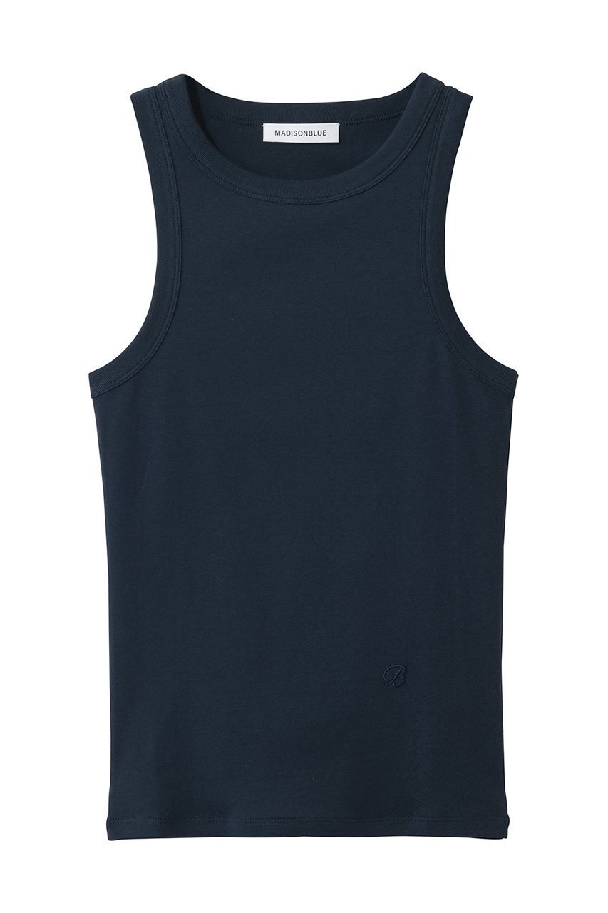 【マディソンブルー/MADISONBLUE】のAMERICAN SLEEVE TANK SOFT COTTON アメリカンスリーブタンクトップ インテリア・キッズ・メンズ・レディースファッション・服の通販 founy(ファニー) 　ファッション　Fashion　レディースファッション　Fashion for Women　トップス・カットソー　Cut & Sew Tops　キャミソール&ノースリーブ　Camisoles & Sleeveless Tops　シャツ・ブラウス・オフィスカジュアル　Elegant Blouses & Button-Ups　ロングTシャツ・Tシャツ　Longline T-Shirts & Tees　カットソー・ベーシックTシャツ　Cut-and-Sewn Tops / Stretch Tees & Basics　アメリカン　American Style　キャミソール　Camisole, Spaghetti Strap Top　スカラップ　Scallop, Scalloped Edge　スカーフ　Scarf, Neckwear　スリーブ　Sleeve, Long Sleeve / Short Sleeve　タンク　Tank Top, Sleeveless Top　フィット　Fit, Slim Fit　新作・新入荷　New Arrivals / New In　ネイビー|ID: prp329100004932813 ipo3291000000037024911