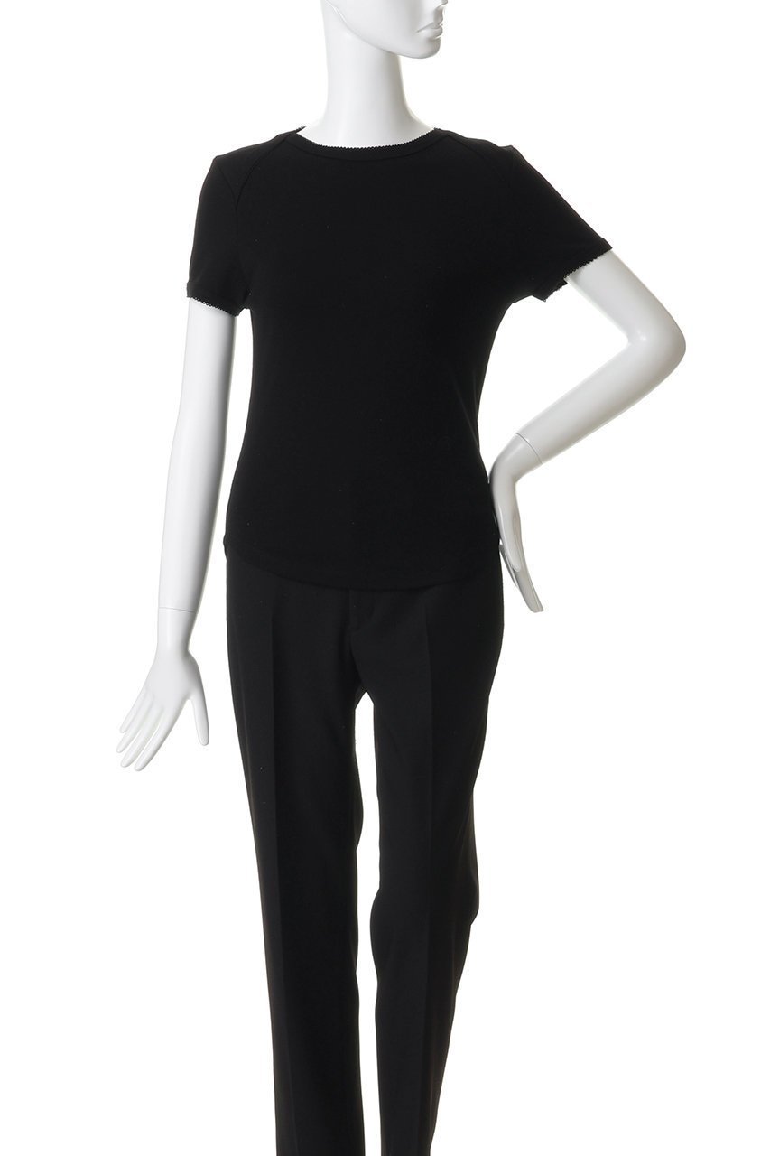 【マディソンブルー/MADISONBLUE】のEMBROIDERED TRIM BOAT NECK TEE S/COTTON ボートネックTシャツ 人気、トレンドファッション・服の通販 founy(ファニー) 　ファッション　Fashion　レディースファッション　Fashion for Women　トップス・カットソー　Cut & Sew Tops　シャツ・ブラウス・オフィスカジュアル　Elegant Blouses & Button-Ups　ロングTシャツ・Tシャツ　Longline T-Shirts & Tees　カットソー・ベーシックTシャツ　Cut-and-Sewn Tops / Stretch Tees & Basics　おすすめ　Recommended / Our Picks　ショート　Short, Short Length　スリーブ　Sleeve, Long Sleeve / Short Sleeve　フレア　Flare, Flared　ボトム　Bottoms, Lower Wear　モチーフ　Motif, Design Theme　エレガント 上品　Elegant　再入荷　Restock / Back in Stock　半袖　Short Sleeve, Half Sleeve　other-2|ID: prp329100004932815 ipo3291000000037024929