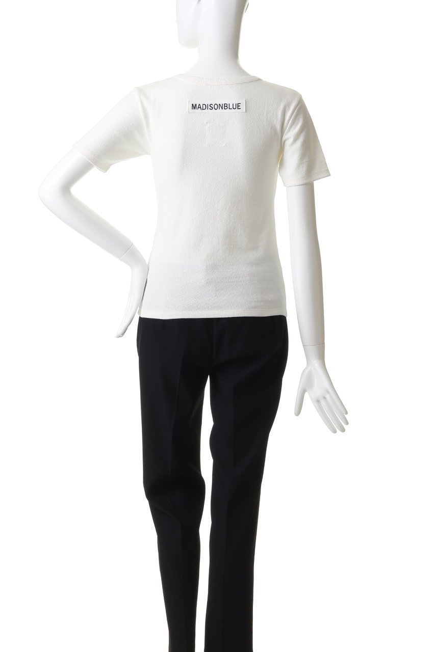 【マディソンブルー/MADISONBLUE】のCREWNECK TEE COTTON クルーネックTシャツ 人気、トレンドファッション・服の通販 founy(ファニー) 　ファッション　Fashion　レディースファッション　Fashion for Women　トップス・カットソー　Cut & Sew Tops　シャツ・ブラウス・オフィスカジュアル　Elegant Blouses & Button-Ups　ロングTシャツ・Tシャツ　Longline T-Shirts & Tees　カットソー・ベーシックTシャツ　Cut-and-Sewn Tops / Stretch Tees & Basics　ショート　Short, Short Length　スリーブ　Sleeve, Long Sleeve / Short Sleeve　デニム　Denim, Jeans Material　フィット　Fit, Slim Fit　フレア　Flare, Flared　ベーシック　Basic, Essential　半袖　Short Sleeve, Half Sleeve　新作・新入荷　New Arrivals / New In　other-4|ID: prp329100004932817 ipo3291000000037024944
