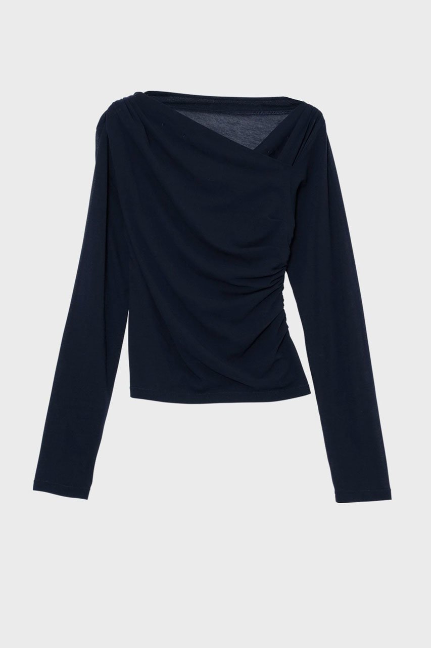 【スタニングルアー/STUNNING LURE】のクロスネックロンT 人気、トレンドファッション・服の通販 founy(ファニー) 　ファッション　Fashion　レディースファッション　Fashion for Women　トップス・カットソー　Cut & Sew Tops　シャツ・ブラウス・オフィスカジュアル　Elegant Blouses & Button-Ups　ロングTシャツ・Tシャツ　Longline T-Shirts & Tees　カットソー・ベーシックTシャツ　Cut-and-Sewn Tops / Stretch Tees & Basics　イレギュラー　Irregular Design　ストレッチ　Stretch, Stretchy Fabric　スリーブ　Sleeve, Long Sleeve / Short Sleeve　ドレープ　Drape, Draping Fabric　ロング　Long, Long-Length　再入荷　Restock / Back in Stock　 other-1|ID: prp329100004932822 ipo3291000000037024978