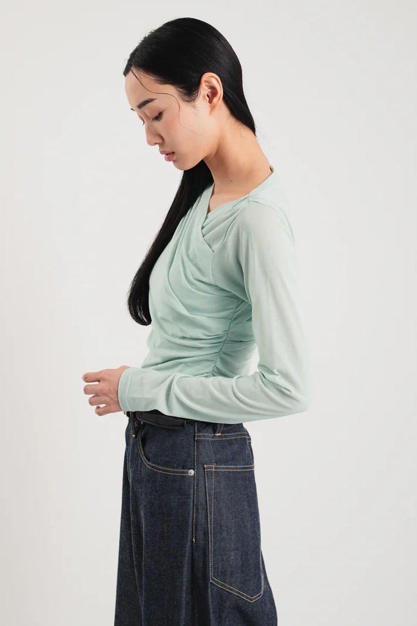 【スタニングルアー/STUNNING LURE】のクロスネックロンT 人気、トレンドファッション・服の通販 founy(ファニー) 　ファッション　Fashion　レディースファッション　Fashion for Women　トップス・カットソー　Cut & Sew Tops　シャツ・ブラウス・オフィスカジュアル　Elegant Blouses & Button-Ups　ロングTシャツ・Tシャツ　Longline T-Shirts & Tees　カットソー・ベーシックTシャツ　Cut-and-Sewn Tops / Stretch Tees & Basics　イレギュラー　Irregular Design　ストレッチ　Stretch, Stretchy Fabric　スリーブ　Sleeve, Long Sleeve / Short Sleeve　ドレープ　Drape, Draping Fabric　ロング　Long, Long-Length　再入荷　Restock / Back in Stock　other-7|ID: prp329100004932822 ipo3291000000037024987