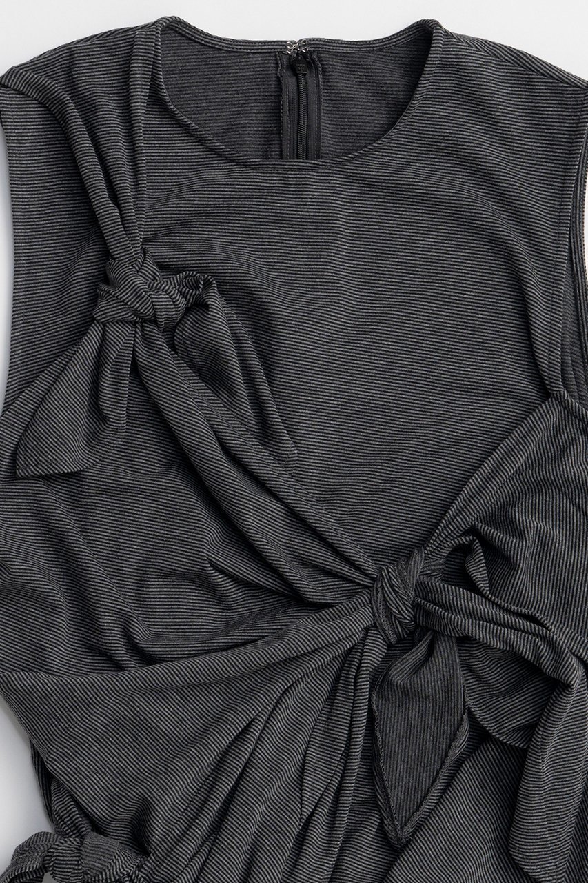 【メゾンスペシャル/MAISON SPECIAL】のKnot Sleeveless Border T-Shirt/ノットノースリーブボーダーTEE 人気、トレンドファッション・服の通販 founy(ファニー) 　ファッション　Fashion　レディースファッション　Fashion for Women　トップス・カットソー　Cut & Sew Tops　キャミソール&ノースリーブ　Camisoles & Sleeveless Tops　シャツ・ブラウス・オフィスカジュアル　Elegant Blouses & Button-Ups　ロングTシャツ・Tシャツ　Longline T-Shirts & Tees　カットソー・ベーシックTシャツ　Cut-and-Sewn Tops / Stretch Tees & Basics　ショート　Short, Short Length　シンプル　Simple, Minimal　スリーブ　Sleeve, Long Sleeve / Short Sleeve　タンク　Tank Top, Sleeveless Top　バランス　Balance, Style Balance　リボン　Ribbon, Bow　新作・新入荷　New Arrivals / New In　other-2|ID: prp329100004932823 ipo3291000000037024992