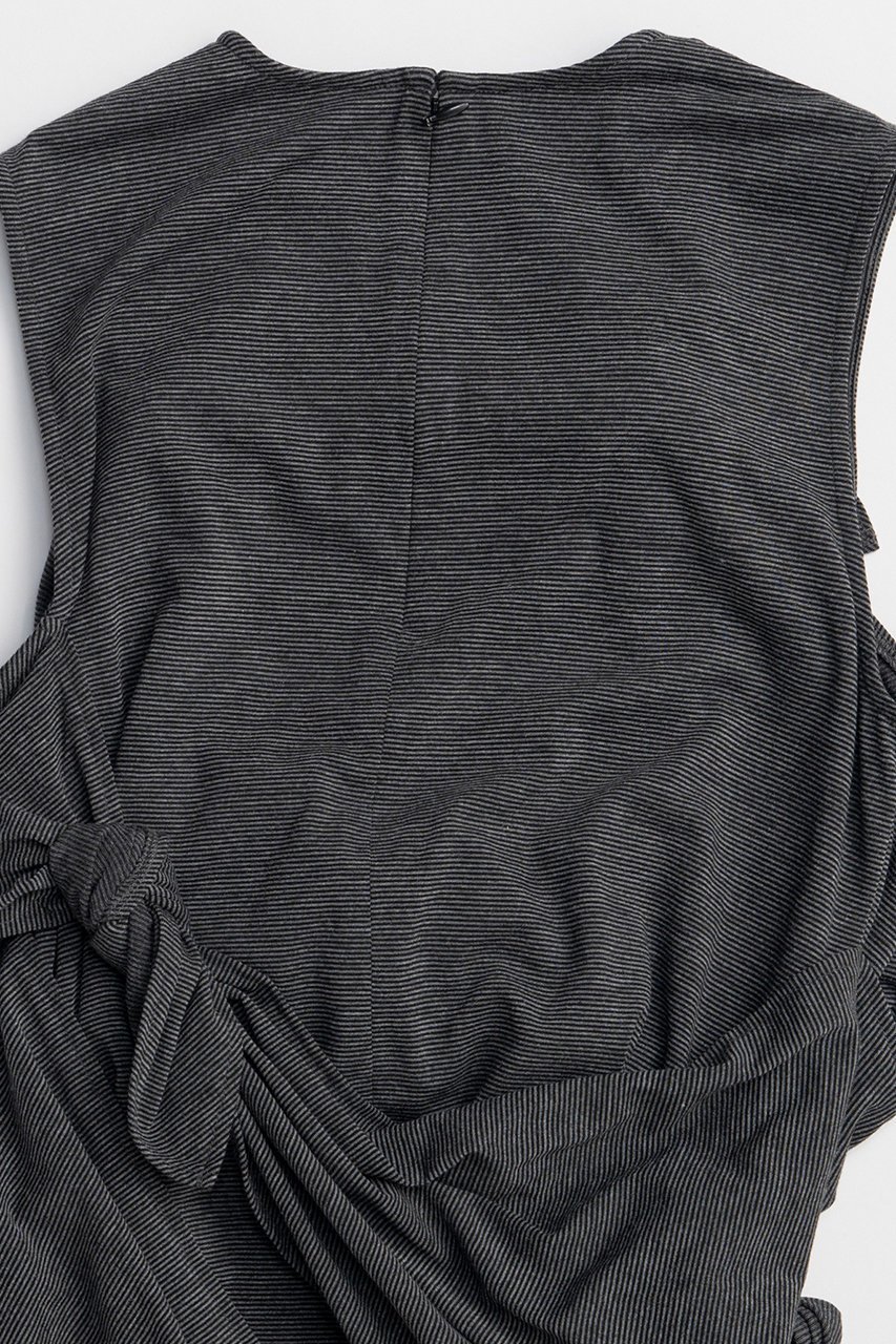 【メゾンスペシャル/MAISON SPECIAL】のKnot Sleeveless Border T-Shirt/ノットノースリーブボーダーTEE 人気、トレンドファッション・服の通販 founy(ファニー) 　ファッション　Fashion　レディースファッション　Fashion for Women　トップス・カットソー　Cut & Sew Tops　キャミソール&ノースリーブ　Camisoles & Sleeveless Tops　シャツ・ブラウス・オフィスカジュアル　Elegant Blouses & Button-Ups　ロングTシャツ・Tシャツ　Longline T-Shirts & Tees　カットソー・ベーシックTシャツ　Cut-and-Sewn Tops / Stretch Tees & Basics　ショート　Short, Short Length　シンプル　Simple, Minimal　スリーブ　Sleeve, Long Sleeve / Short Sleeve　タンク　Tank Top, Sleeveless Top　バランス　Balance, Style Balance　リボン　Ribbon, Bow　新作・新入荷　New Arrivals / New In　other-4|ID: prp329100004932823 ipo3291000000037024994