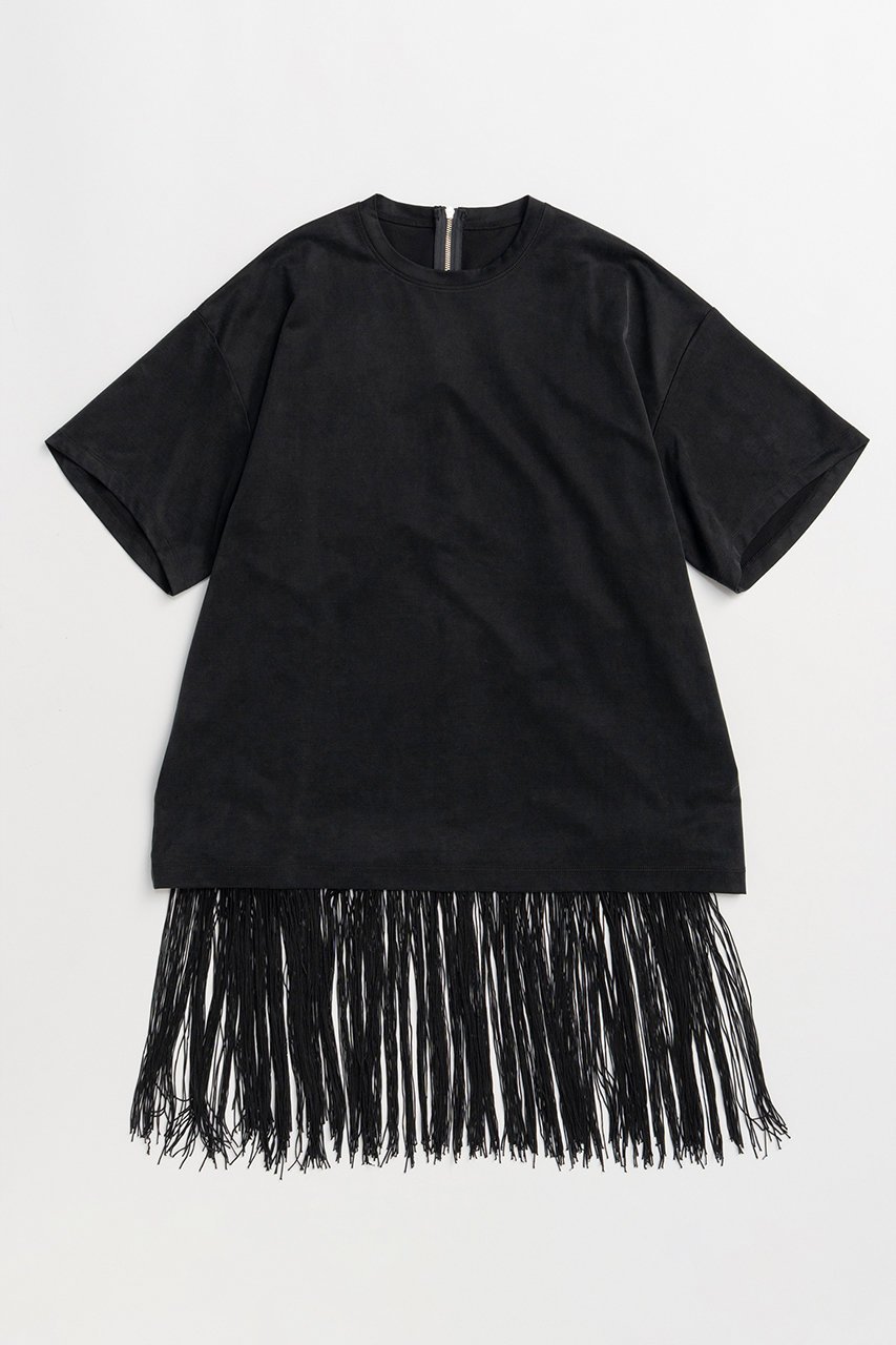 【メゾンスペシャル/MAISON SPECIAL】のFringe Cupra Jersey T-Shirt/フリンジキュプラジャージTシャツ 人気、トレンドファッション・服の通販 founy(ファニー) 　ファッション　Fashion　レディースファッション　Fashion for Women　トップス・カットソー　Cut & Sew Tops　シャツ・ブラウス・オフィスカジュアル　Elegant Blouses & Button-Ups　ロングTシャツ・Tシャツ　Longline T-Shirts & Tees　カットソー・ベーシックTシャツ　Cut-and-Sewn Tops / Stretch Tees & Basics　インナー　Innerwear　ヴィンテージ　Vintage Style　秋　Autumn　カットソー　Cut and Sewn Top　キャミソール　Camisole, Spaghetti Strap Top　キュプラ　Cupro, Eco Fabric　ショート　Short, Short Length　シンプル　Simple, Minimal　ジャケット　Jacket, Outerwear　スリーブ　Sleeve, Long Sleeve / Short Sleeve　ドレープ　Drape, Draping Fabric　ビッグ　Big, Oversized　フリンジ　Fringe, Tassel　メッシュ　Mesh, Net Fabric　リラックス　Relax, Relaxed Fit　ルーズ　Loose, Oversized　エレガント 上品　Elegant　新作・新入荷　New Arrivals / New In　 other-1|ID: prp329100004932826 ipo3291000000037025020