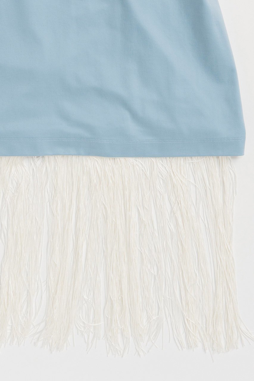 【メゾンスペシャル/MAISON SPECIAL】のFringe Cupra Jersey T-Shirt/フリンジキュプラジャージTシャツ 人気、トレンドファッション・服の通販 founy(ファニー) 　ファッション　Fashion　レディースファッション　Fashion for Women　トップス・カットソー　Cut & Sew Tops　シャツ・ブラウス・オフィスカジュアル　Elegant Blouses & Button-Ups　ロングTシャツ・Tシャツ　Longline T-Shirts & Tees　カットソー・ベーシックTシャツ　Cut-and-Sewn Tops / Stretch Tees & Basics　インナー　Innerwear　ヴィンテージ　Vintage Style　秋　Autumn　カットソー　Cut and Sewn Top　キャミソール　Camisole, Spaghetti Strap Top　キュプラ　Cupro, Eco Fabric　ショート　Short, Short Length　シンプル　Simple, Minimal　ジャケット　Jacket, Outerwear　スリーブ　Sleeve, Long Sleeve / Short Sleeve　ドレープ　Drape, Draping Fabric　ビッグ　Big, Oversized　フリンジ　Fringe, Tassel　メッシュ　Mesh, Net Fabric　リラックス　Relax, Relaxed Fit　ルーズ　Loose, Oversized　エレガント 上品　Elegant　新作・新入荷　New Arrivals / New In　other-3|ID: prp329100004932826 ipo3291000000037025025