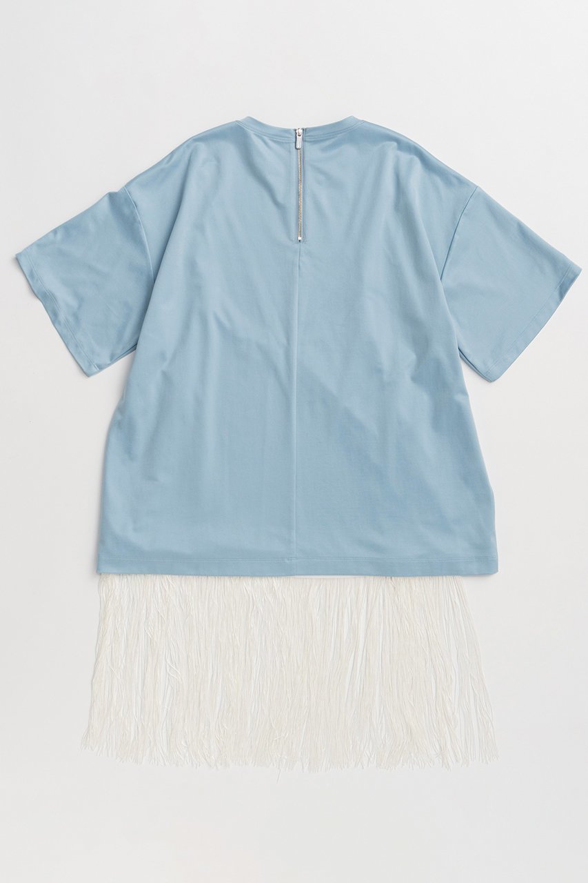 【メゾンスペシャル/MAISON SPECIAL】のFringe Cupra Jersey T-Shirt/フリンジキュプラジャージTシャツ 人気、トレンドファッション・服の通販 founy(ファニー) 　ファッション　Fashion　レディースファッション　Fashion for Women　トップス・カットソー　Cut & Sew Tops　シャツ・ブラウス・オフィスカジュアル　Elegant Blouses & Button-Ups　ロングTシャツ・Tシャツ　Longline T-Shirts & Tees　カットソー・ベーシックTシャツ　Cut-and-Sewn Tops / Stretch Tees & Basics　インナー　Innerwear　ヴィンテージ　Vintage Style　秋　Autumn　カットソー　Cut and Sewn Top　キャミソール　Camisole, Spaghetti Strap Top　キュプラ　Cupro, Eco Fabric　ショート　Short, Short Length　シンプル　Simple, Minimal　ジャケット　Jacket, Outerwear　スリーブ　Sleeve, Long Sleeve / Short Sleeve　ドレープ　Drape, Draping Fabric　ビッグ　Big, Oversized　フリンジ　Fringe, Tassel　メッシュ　Mesh, Net Fabric　リラックス　Relax, Relaxed Fit　ルーズ　Loose, Oversized　エレガント 上品　Elegant　新作・新入荷　New Arrivals / New In　other-4|ID: prp329100004932826 ipo3291000000037025026