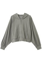 【スリー ドッツ/three dots】のスマイルダブルコットン ジップアップフーディ スエードグレー|ID:prp329100004932830