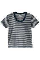 【スリー ドッツ/three dots】の80ストレッチコットン コットンジェシカ ネイビーストライプ|ID: prp329100004932831 ipo3291000000037056588