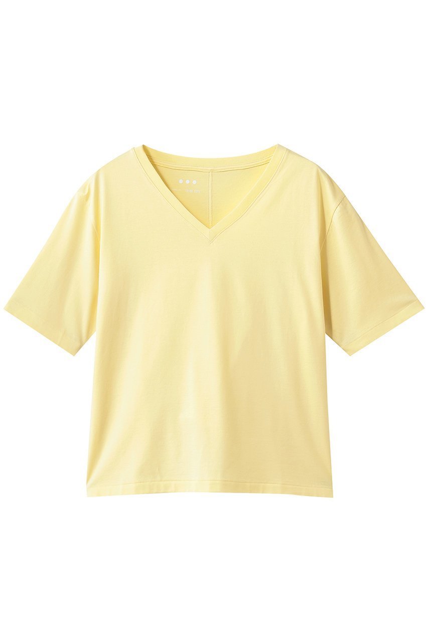 【スリー ドッツ/three dots】のスビン28ジャージー VネックTシャツ インテリア・キッズ・メンズ・レディースファッション・服の通販 founy(ファニー) 　ファッション　Fashion　レディースファッション　Fashion for Women　トップス・カットソー　Cut & Sew Tops　シャツ・ブラウス・オフィスカジュアル　Elegant Blouses & Button-Ups　ロングTシャツ・Tシャツ　Longline T-Shirts & Tees　カットソー・ベーシックTシャツ　Cut-and-Sewn Tops / Stretch Tees & Basics　Vネックトップス　V-Neck Tops / V-Cut Neckline Shirts　ショート　Short, Short Length　シンプル　Simple, Minimal　ストレッチ　Stretch, Stretchy Fabric　スリーブ　Sleeve, Long Sleeve / Short Sleeve　新作・新入荷　New Arrivals / New In　レモン|ID: prp329100004932834 ipo3291000000037025093