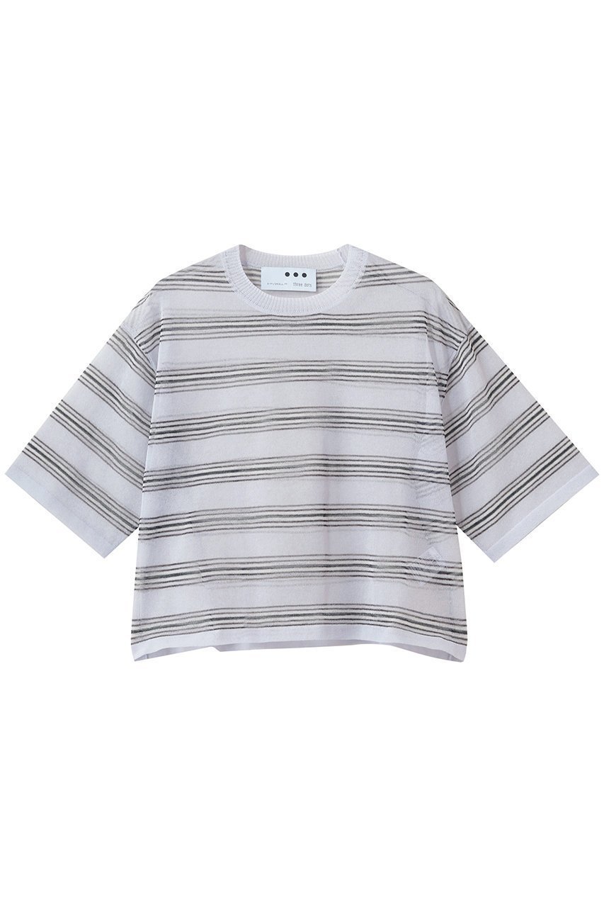 【スリー ドッツ/three dots】のアロア シアーTシャツ インテリア・キッズ・メンズ・レディースファッション・服の通販 founy(ファニー) 　ファッション　Fashion　レディースファッション　Fashion for Women　トップス・カットソー　Cut & Sew Tops　シャツ・ブラウス・オフィスカジュアル　Elegant Blouses & Button-Ups　ロングTシャツ・Tシャツ　Longline T-Shirts & Tees　カットソー・ベーシックTシャツ　Cut-and-Sewn Tops / Stretch Tees & Basics　インナー　Innerwear　サロペット　Overalls, Salopette　シアー　Sheer, See-Through　ショート　Short, Short Length　スリーブ　Sleeve, Long Sleeve / Short Sleeve　トレンド　Trend, Trending Now　バランス　Balance, Style Balance　新作・新入荷　New Arrivals / New In　ライトパープルマルチ|ID: prp329100004932837 ipo3291000000037025119