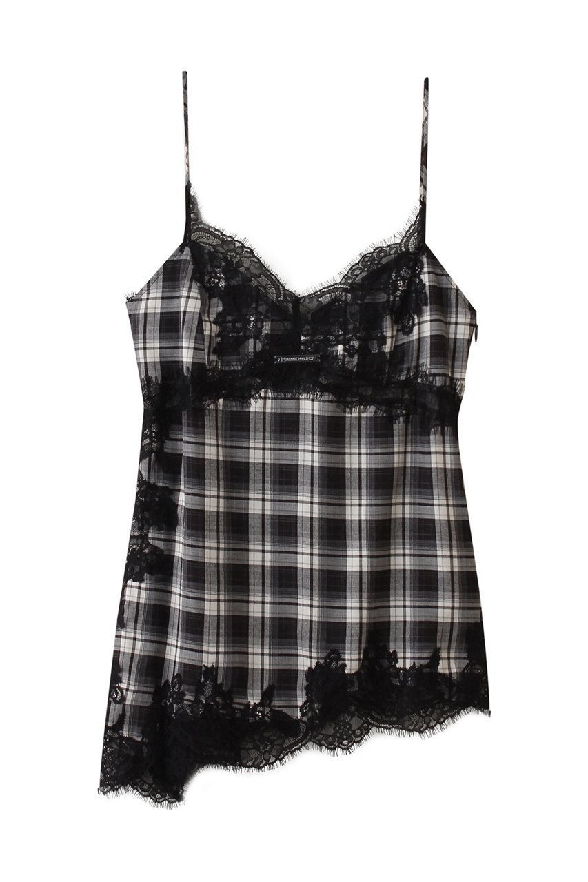 【プランク プロジェクト/PRANK PROJECT】のアシンメトリーレースキャミソール インテリア・キッズ・メンズ・レディースファッション・服の通販 founy(ファニー) 　ファッション　Fashion　レディースファッション　Fashion for Women　トップス・カットソー　Cut & Sew Tops　キャミソール&ノースリーブ　Camisoles & Sleeveless Tops　シャツ・ブラウス・オフィスカジュアル　Elegant Blouses & Button-Ups　ロングTシャツ・Tシャツ　Longline T-Shirts & Tees　カットソー・ベーシックTシャツ　Cut-and-Sewn Tops / Stretch Tees & Basics　インナー　Innerwear　キャミソール　Camisole, Spaghetti Strap Top　サテン　Satin, Glossy Fabric　ジャケット　Jacket, Outerwear　タンク　Tank Top, Sleeveless Top　チェック　Check, Plaid, Tartan　ブルゾン　Blouson, Bomber Jacket　モダン　Modern, Contemporary　モノトーン　Monotone, Black and White　ラップ　Wrap, Wrap Design　レース　Lace, Lace Fabric　エレガント 上品　Elegant　MLT(マルチカラー)|ID: prp329100004932841 ipo3291000000037025155