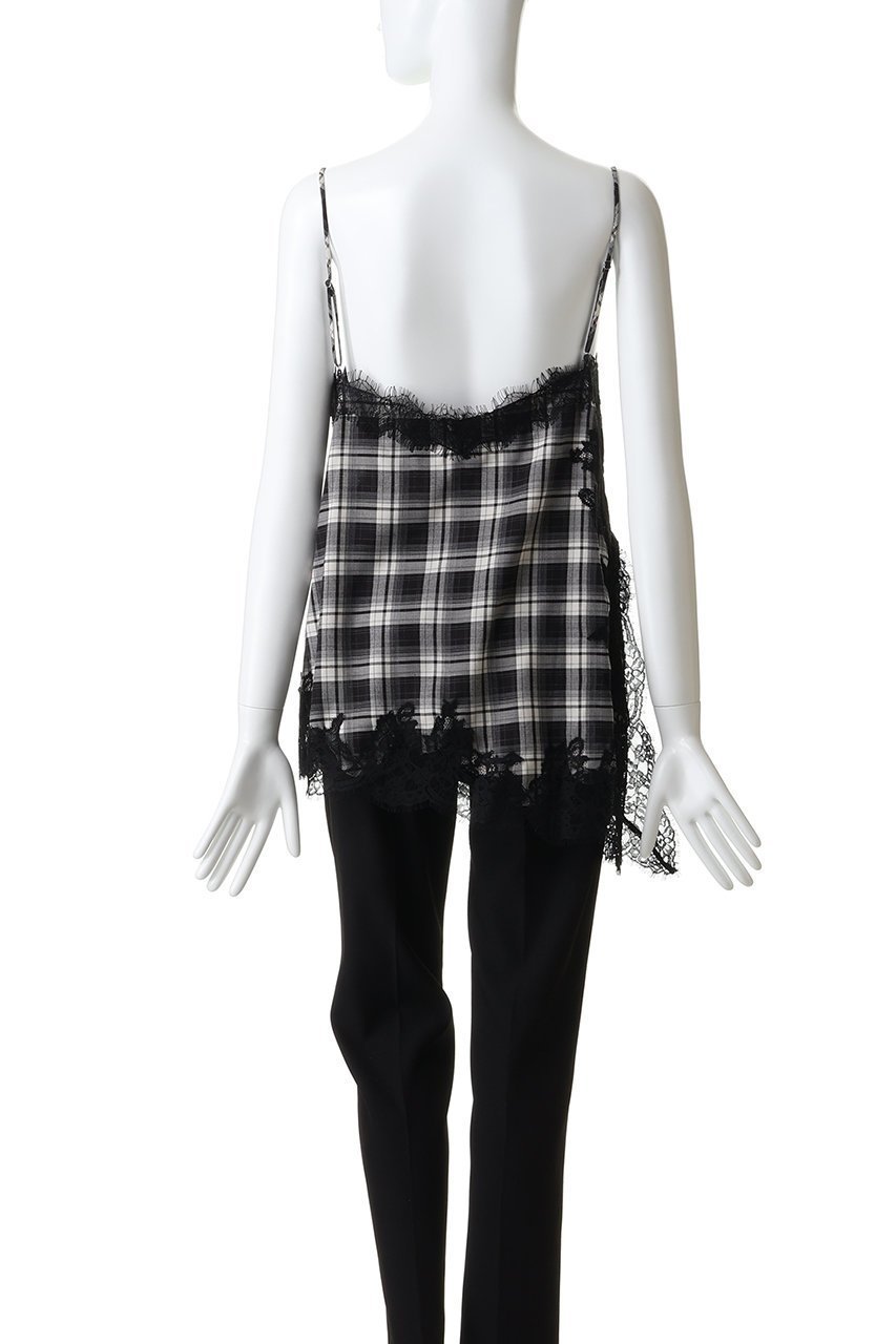【プランク プロジェクト/PRANK PROJECT】のアシンメトリーレースキャミソール 人気、トレンドファッション・服の通販 founy(ファニー) 　ファッション　Fashion　レディースファッション　Fashion for Women　トップス・カットソー　Cut & Sew Tops　キャミソール&ノースリーブ　Camisoles & Sleeveless Tops　シャツ・ブラウス・オフィスカジュアル　Elegant Blouses & Button-Ups　ロングTシャツ・Tシャツ　Longline T-Shirts & Tees　カットソー・ベーシックTシャツ　Cut-and-Sewn Tops / Stretch Tees & Basics　インナー　Innerwear　キャミソール　Camisole, Spaghetti Strap Top　サテン　Satin, Glossy Fabric　ジャケット　Jacket, Outerwear　タンク　Tank Top, Sleeveless Top　チェック　Check, Plaid, Tartan　ブルゾン　Blouson, Bomber Jacket　モダン　Modern, Contemporary　モノトーン　Monotone, Black and White　ラップ　Wrap, Wrap Design　レース　Lace, Lace Fabric　エレガント 上品　Elegant　other-4|ID: prp329100004932841 ipo3291000000037025158