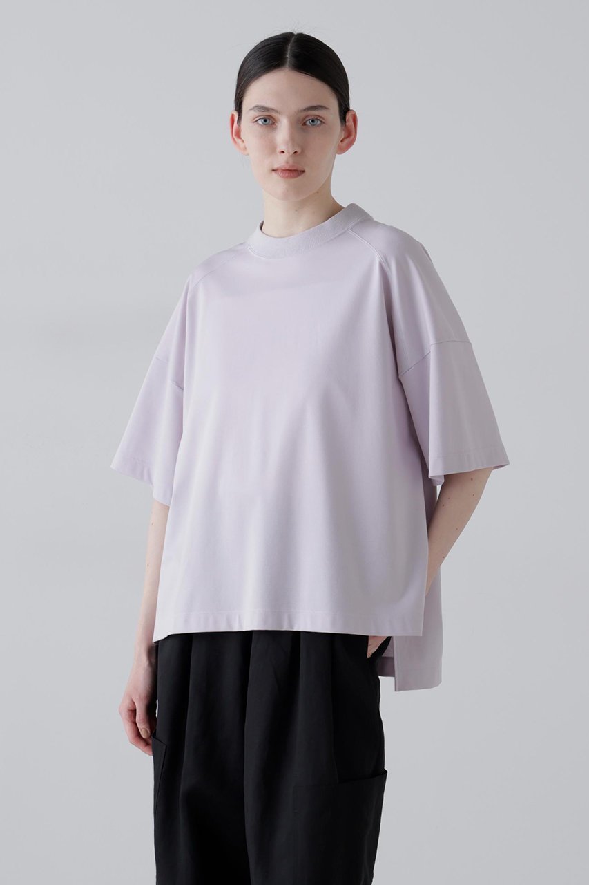 【アドーア/ADORE】のハイゲージコンパクトジャージー半袖 インテリア・キッズ・メンズ・レディースファッション・服の通販 founy(ファニー) 　ファッション　Fashion　レディースファッション　Fashion for Women　トップス・カットソー　Cut & Sew Tops　シャツ・ブラウス・オフィスカジュアル　Elegant Blouses & Button-Ups　ロングTシャツ・Tシャツ　Longline T-Shirts & Tees　カットソー・ベーシックTシャツ　Cut-and-Sewn Tops / Stretch Tees & Basics　なめらか　Smooth, Silky Texture　ショート　Short, Short Length　スリーブ　Sleeve, Long Sleeve / Short Sleeve　半袖　Short Sleeve, Half Sleeve　ピンク|ID: prp329100004932842 ipo3291000000037025165