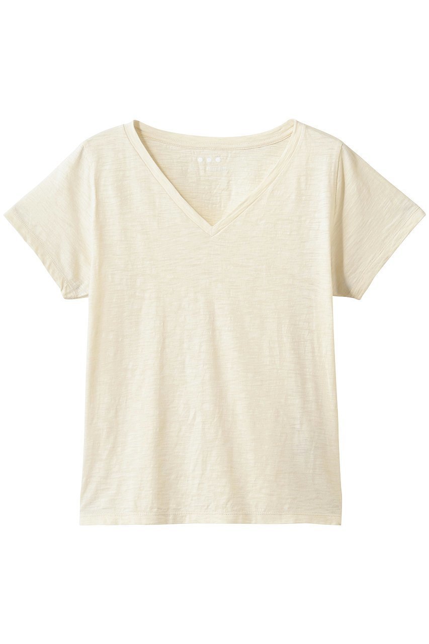 【スリー ドッツ/three dots】のオーガニックスラブ Vネック インテリア・キッズ・メンズ・レディースファッション・服の通販 founy(ファニー) 　ファッション　Fashion　レディースファッション　Fashion for Women　トップス・カットソー　Cut & Sew Tops　シャツ・ブラウス・オフィスカジュアル　Elegant Blouses & Button-Ups　ロングTシャツ・Tシャツ　Longline T-Shirts & Tees　カットソー・ベーシックTシャツ　Cut-and-Sewn Tops / Stretch Tees & Basics　Vネックトップス　V-Neck Tops / V-Cut Neckline Shirts　ショート　Short, Short Length　スリーブ　Sleeve, Long Sleeve / Short Sleeve　ハーフ　Half, Half-Length　夏　Summer　新作・新入荷　New Arrivals / New In　春　Spring　S/S・春夏　SS, Spring/Summer, Warm Season　エクリュ|ID: prp329100004932849 ipo3291000000037025227