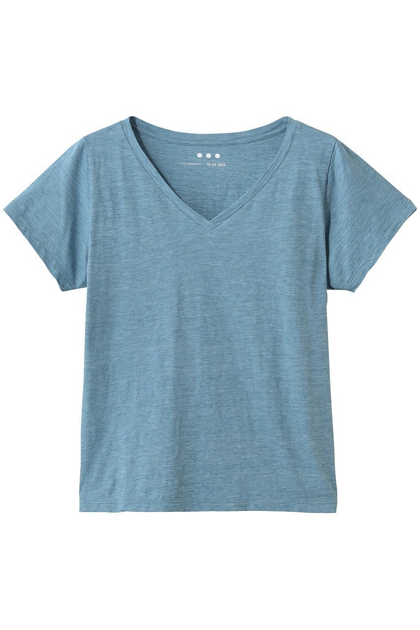 【スリー ドッツ/three dots】のオーガニックスラブ Vネック インテリア・キッズ・メンズ・レディースファッション・服の通販 founy(ファニー) 　ファッション　Fashion　レディースファッション　Fashion for Women　トップス・カットソー　Cut & Sew Tops　シャツ・ブラウス・オフィスカジュアル　Elegant Blouses & Button-Ups　ロングTシャツ・Tシャツ　Longline T-Shirts & Tees　カットソー・ベーシックTシャツ　Cut-and-Sewn Tops / Stretch Tees & Basics　Vネックトップス　V-Neck Tops / V-Cut Neckline Shirts　ショート　Short, Short Length　スリーブ　Sleeve, Long Sleeve / Short Sleeve　ハーフ　Half, Half-Length　夏　Summer　新作・新入荷　New Arrivals / New In　春　Spring　S/S・春夏　SS, Spring/Summer, Warm Season　ウォッシュド|ID: prp329100004932849 ipo3291000000037025230