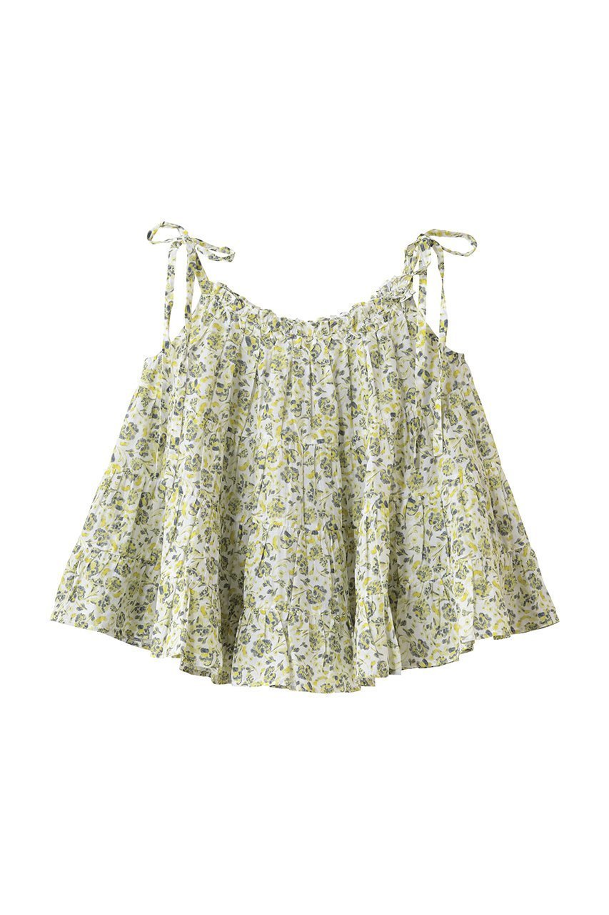 【マーレット/MERLETTE】のSAAZ PRINT フラワープリント ティアードキャミソール 人気、トレンドファッション・服の通販 founy(ファニー) 　ファッション　Fashion　レディースファッション　Fashion for Women　トップス・カットソー　Cut & Sew Tops　キャミソール&ノースリーブ　Camisoles & Sleeveless Tops　シャツ・ブラウス・オフィスカジュアル　Elegant Blouses & Button-Ups　ロングTシャツ・Tシャツ　Longline T-Shirts & Tees　カットソー・ベーシックTシャツ　Cut-and-Sewn Tops / Stretch Tees & Basics　花柄・フラワープリント・モチーフ　Floral Prints & Motifs / Flower Pattern Tops　キャミソール　Camisole, Spaghetti Strap Top　クロップド　Cropped, Short Length　タンク　Tank Top, Sleeveless Top　ティアード　Tiered, Tiered Style　フラワー　Flower, Floral　プリント　Print, Printed Pattern　夏　Summer　新作・新入荷　New Arrivals / New In　春　Spring　S/S・春夏　SS, Spring/Summer, Warm Season　 other-1|ID: prp329100004932854 ipo3291000000037025273