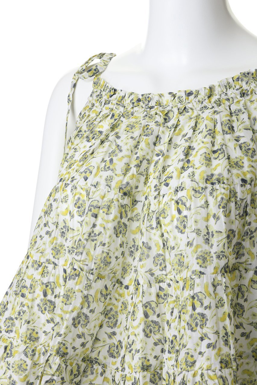 【マーレット/MERLETTE】のSAAZ PRINT フラワープリント ティアードキャミソール 人気、トレンドファッション・服の通販 founy(ファニー) 　ファッション　Fashion　レディースファッション　Fashion for Women　トップス・カットソー　Cut & Sew Tops　キャミソール&ノースリーブ　Camisoles & Sleeveless Tops　シャツ・ブラウス・オフィスカジュアル　Elegant Blouses & Button-Ups　ロングTシャツ・Tシャツ　Longline T-Shirts & Tees　カットソー・ベーシックTシャツ　Cut-and-Sewn Tops / Stretch Tees & Basics　花柄・フラワープリント・モチーフ　Floral Prints & Motifs / Flower Pattern Tops　キャミソール　Camisole, Spaghetti Strap Top　クロップド　Cropped, Short Length　タンク　Tank Top, Sleeveless Top　ティアード　Tiered, Tiered Style　フラワー　Flower, Floral　プリント　Print, Printed Pattern　夏　Summer　新作・新入荷　New Arrivals / New In　春　Spring　S/S・春夏　SS, Spring/Summer, Warm Season　other-5|ID: prp329100004932854 ipo3291000000037025278