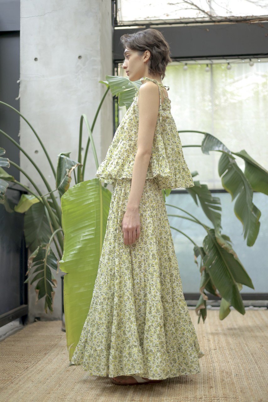 【マーレット/MERLETTE】のSAAZ PRINT フラワープリント ティアードキャミソール 人気、トレンドファッション・服の通販 founy(ファニー) 　ファッション　Fashion　レディースファッション　Fashion for Women　トップス・カットソー　Cut & Sew Tops　キャミソール&ノースリーブ　Camisoles & Sleeveless Tops　シャツ・ブラウス・オフィスカジュアル　Elegant Blouses & Button-Ups　ロングTシャツ・Tシャツ　Longline T-Shirts & Tees　カットソー・ベーシックTシャツ　Cut-and-Sewn Tops / Stretch Tees & Basics　花柄・フラワープリント・モチーフ　Floral Prints & Motifs / Flower Pattern Tops　キャミソール　Camisole, Spaghetti Strap Top　クロップド　Cropped, Short Length　タンク　Tank Top, Sleeveless Top　ティアード　Tiered, Tiered Style　フラワー　Flower, Floral　プリント　Print, Printed Pattern　夏　Summer　新作・新入荷　New Arrivals / New In　春　Spring　S/S・春夏　SS, Spring/Summer, Warm Season　other-7|ID: prp329100004932854 ipo3291000000037025280