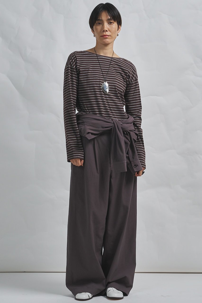 【ウィムガゼット/Whim Gazette】の【GEMINI】バックシャンボーダーカットソー 人気、トレンドファッション・服の通販 founy(ファニー) 　ファッション　Fashion　レディースファッション　Fashion for Women　トップス・カットソー　Cut & Sew Tops　シャツ・ブラウス・オフィスカジュアル　Elegant Blouses & Button-Ups　ロングTシャツ・Tシャツ　Longline T-Shirts & Tees　カットソー・ベーシックTシャツ　Cut-and-Sewn Tops / Stretch Tees & Basics　スリーブ　Sleeve, Long Sleeve / Short Sleeve　ボーダー　Border, Stripe　リラックス　Relax, Relaxed Fit　ロング　Long, Long-Length　other-2|ID: prp329100004932865 ipo3291000000037025363