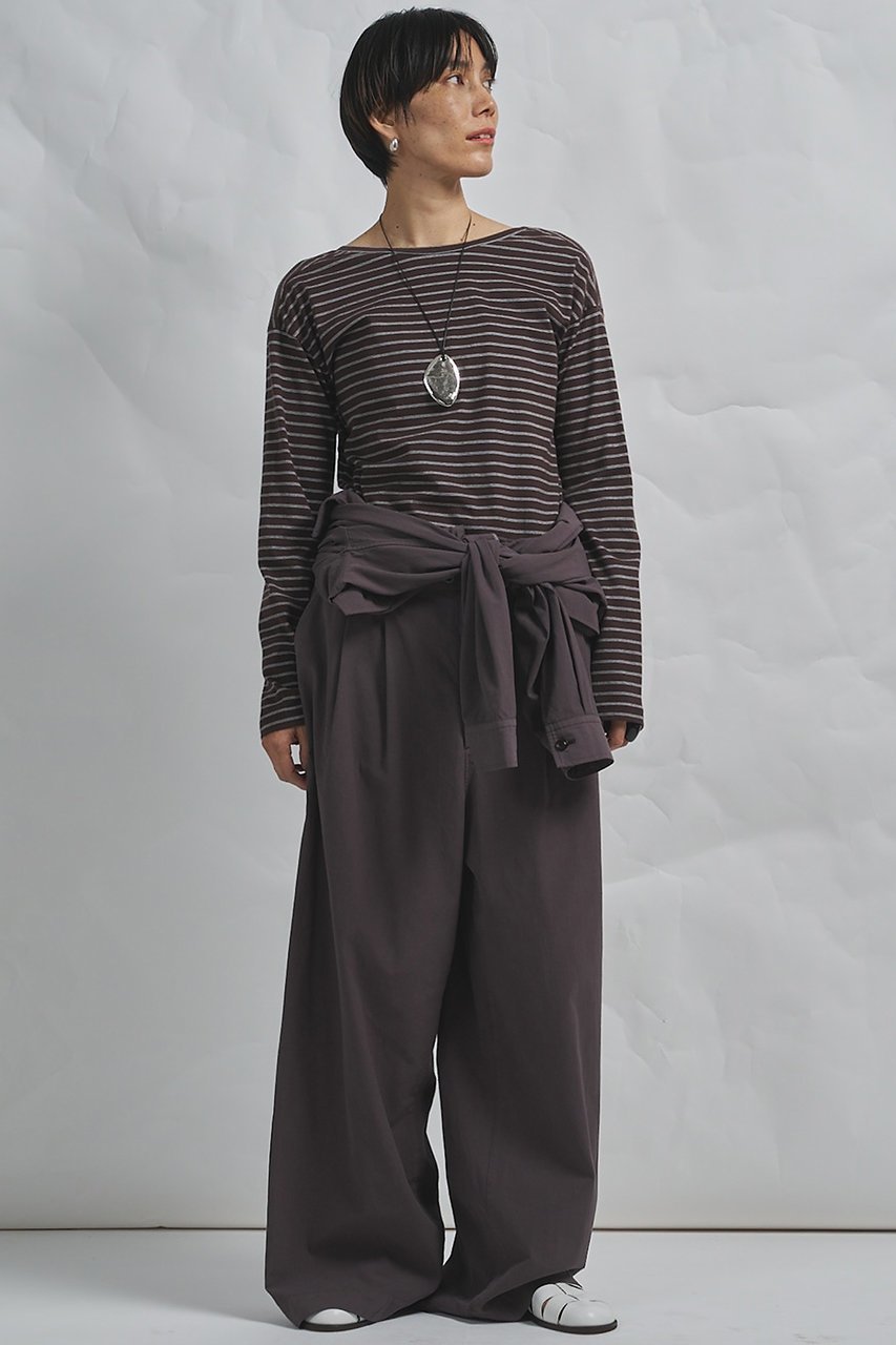 【ウィムガゼット/Whim Gazette】の【GEMINI】バックシャンボーダーカットソー 人気、トレンドファッション・服の通販 founy(ファニー) 　ファッション　Fashion　レディースファッション　Fashion for Women　トップス・カットソー　Cut & Sew Tops　シャツ・ブラウス・オフィスカジュアル　Elegant Blouses & Button-Ups　ロングTシャツ・Tシャツ　Longline T-Shirts & Tees　カットソー・ベーシックTシャツ　Cut-and-Sewn Tops / Stretch Tees & Basics　スリーブ　Sleeve, Long Sleeve / Short Sleeve　ボーダー　Border, Stripe　リラックス　Relax, Relaxed Fit　ロング　Long, Long-Length　other-6|ID: prp329100004932865 ipo3291000000037025367