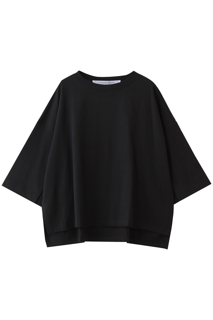 【プルミエ アロンディスモン/1er Arrondissement】の【COGTHEBIGSMOKE 】“NOELLA”Tシャツ インテリア・キッズ・メンズ・レディースファッション・服の通販 founy(ファニー) 　ファッション　Fashion　レディースファッション　Fashion for Women　トップス・カットソー　Cut & Sew Tops　シャツ・ブラウス・オフィスカジュアル　Elegant Blouses & Button-Ups　ロングTシャツ・Tシャツ　Longline T-Shirts & Tees　カットソー・ベーシックTシャツ　Cut-and-Sewn Tops / Stretch Tees & Basics　ショルダー　Shoulder, Shoulder Strap　ショート　Short, Short Length　シンプル　Simple, Minimal　スリット　Slit, Slit Detail　スリーブ　Sleeve, Long Sleeve / Short Sleeve　トレンド　Trend, Trending Now　ドロップ　Drop Shoulder, Dropped Style　フォルム　Silhouette, Form　新作・新入荷　New Arrivals / New In　ブラック|ID: prp329100004932869 ipo3291000000037025400
