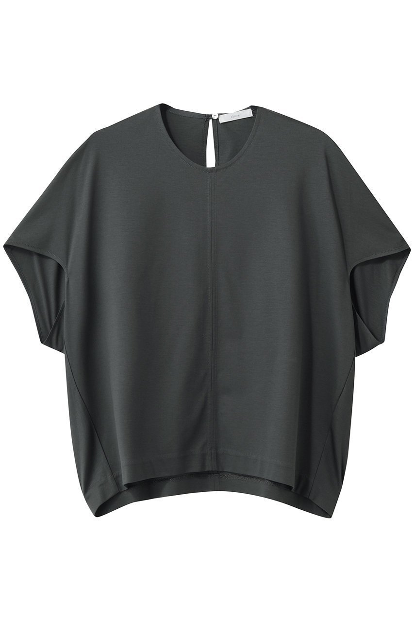 【エブール/ebure】の【店舗限定】ハイゲージシルケットスムーズ クルーネックカットソー インテリア・キッズ・メンズ・レディースファッション・服の通販 founy(ファニー) 　ファッション　Fashion　レディースファッション　Fashion for Women　トップス・カットソー　Cut & Sew Tops　シャツ・ブラウス・オフィスカジュアル　Elegant Blouses & Button-Ups　ロングTシャツ・Tシャツ　Longline T-Shirts & Tees　カットソー・ベーシックTシャツ　Cut-and-Sewn Tops / Stretch Tees & Basics　カットソー　Cut and Sewn Top　ショート　Short, Short Length　スリーブ　Sleeve, Long Sleeve / Short Sleeve　フォルム　Silhouette, Form　ボトム　Bottoms, Lower Wear　新作・新入荷　New Arrivals / New In　ダークグレー|ID: prp329100004932871 ipo3291000000037025421