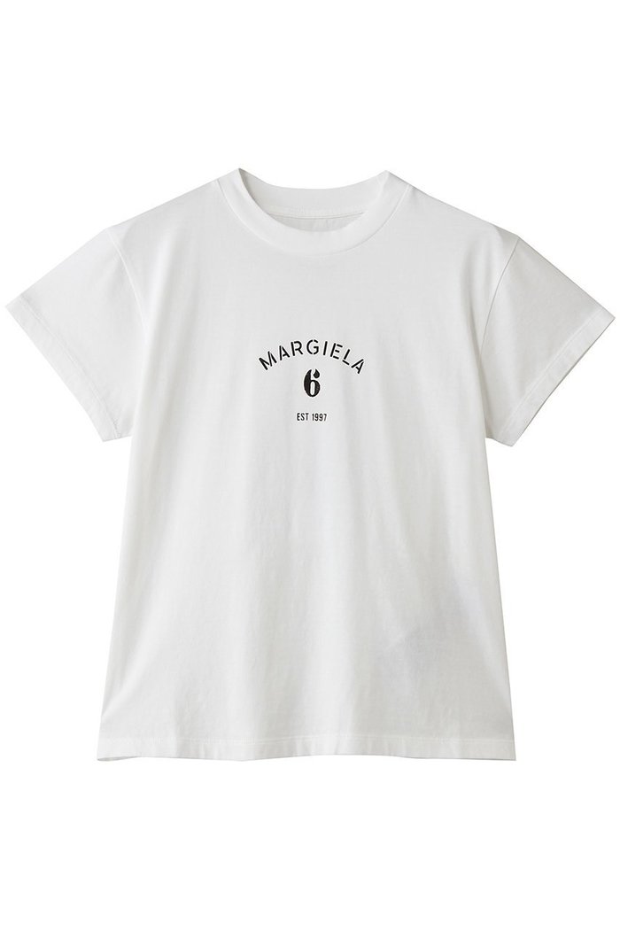 【エムエム6 メゾン マルタン マルジェラ/MM6 Maison Martin Margiela】のロゴプリントTシャツ インテリア・キッズ・メンズ・レディースファッション・服の通販 founy(ファウニー) https://founy.com/ ファッション Fashion レディースファッション Fashion for Women トップス・カットソー Cut & Sew Tops シャツ・ブラウス・オフィスカジュアル Elegant Blouses & Button-Ups ロングTシャツ・Tシャツ Longline T-Shirts & Tees カットソー・ベーシックTシャツ Cut-and-Sewn Tops / Stretch Tees & Basics コンパクト Compact, Small Size ショート Short, Short Length スタイリッシュ Stylish, Fashionable スリーブ Sleeve, Long Sleeve / Short Sleeve ハーフ Half, Half-Length プリント Print, Printed Pattern |ID: prp329100004932873 ipo3291000000037025436