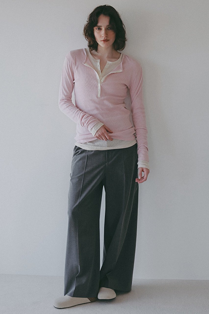 【エトレトウキョウ/ETRE TOKYO】のシアーワッフルヘンリーネックプルオーバー 人気、トレンドファッション・服の通販 founy(ファニー) 　ファッション　Fashion　レディースファッション　Fashion for Women　トップス・カットソー　Cut & Sew Tops　シャツ・ブラウス・オフィスカジュアル　Elegant Blouses & Button-Ups　ロングTシャツ・Tシャツ　Longline T-Shirts & Tees　カジュアルプルオーバー・ニットトップス　Pullovers & Knit Tops / Casual Pullovers　カットソー・ベーシックTシャツ　Cut-and-Sewn Tops / Stretch Tees & Basics　春　Spring　シンプル　Simple, Minimal　スリーブ　Sleeve, Long Sleeve / Short Sleeve　フィット　Fit, Slim Fit　フロント　Front, Front Design　ロング　Long, Long-Length　ワッフル　Waffle, Waffle Knit　おすすめ　Recommended / Our Picks　新作・新入荷　New Arrivals / New In　other-5|ID: prp329100004932877 ipo3291000000037025471