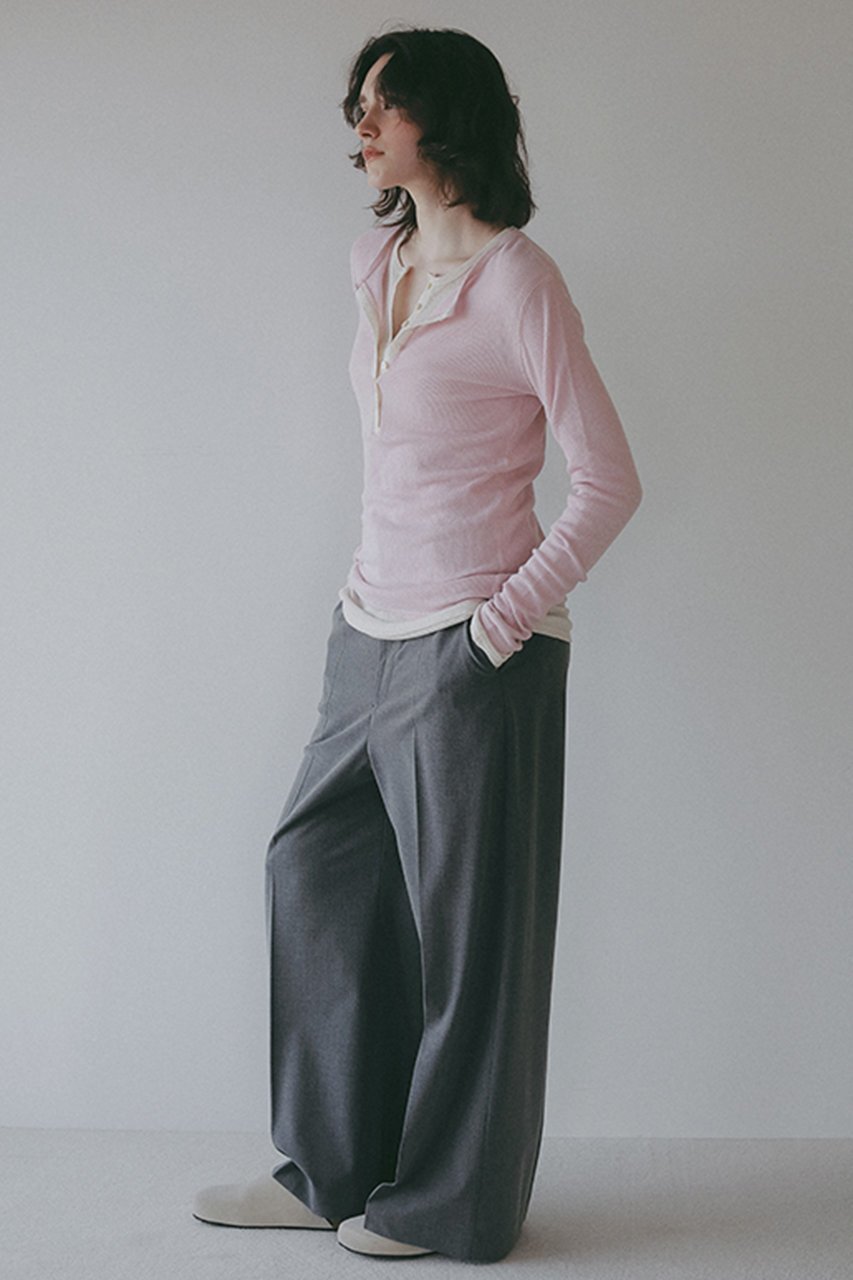 【エトレトウキョウ/ETRE TOKYO】のシアーワッフルヘンリーネックプルオーバー 人気、トレンドファッション・服の通販 founy(ファニー) 　ファッション　Fashion　レディースファッション　Fashion for Women　トップス・カットソー　Cut & Sew Tops　シャツ・ブラウス・オフィスカジュアル　Elegant Blouses & Button-Ups　ロングTシャツ・Tシャツ　Longline T-Shirts & Tees　カジュアルプルオーバー・ニットトップス　Pullovers & Knit Tops / Casual Pullovers　カットソー・ベーシックTシャツ　Cut-and-Sewn Tops / Stretch Tees & Basics　春　Spring　シンプル　Simple, Minimal　スリーブ　Sleeve, Long Sleeve / Short Sleeve　フィット　Fit, Slim Fit　フロント　Front, Front Design　ロング　Long, Long-Length　ワッフル　Waffle, Waffle Knit　おすすめ　Recommended / Our Picks　新作・新入荷　New Arrivals / New In　other-6|ID: prp329100004932877 ipo3291000000037025472