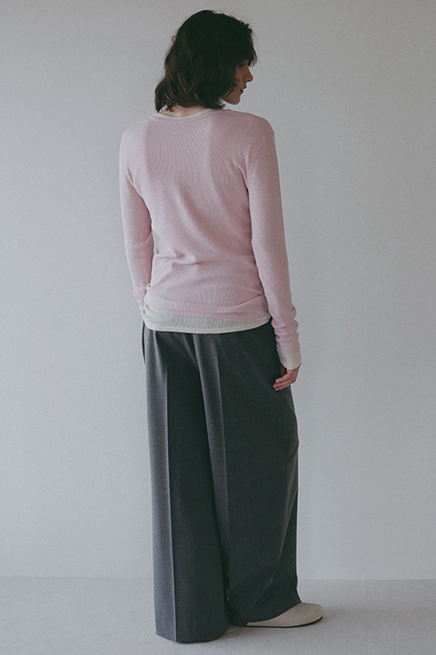 【エトレトウキョウ/ETRE TOKYO】のシアーワッフルヘンリーネックプルオーバー 人気、トレンドファッション・服の通販 founy(ファニー) 　ファッション　Fashion　レディースファッション　Fashion for Women　トップス・カットソー　Cut & Sew Tops　シャツ・ブラウス・オフィスカジュアル　Elegant Blouses & Button-Ups　ロングTシャツ・Tシャツ　Longline T-Shirts & Tees　カジュアルプルオーバー・ニットトップス　Pullovers & Knit Tops / Casual Pullovers　カットソー・ベーシックTシャツ　Cut-and-Sewn Tops / Stretch Tees & Basics　春　Spring　シンプル　Simple, Minimal　スリーブ　Sleeve, Long Sleeve / Short Sleeve　フィット　Fit, Slim Fit　フロント　Front, Front Design　ロング　Long, Long-Length　ワッフル　Waffle, Waffle Knit　おすすめ　Recommended / Our Picks　新作・新入荷　New Arrivals / New In　other-7|ID: prp329100004932877 ipo3291000000037025473