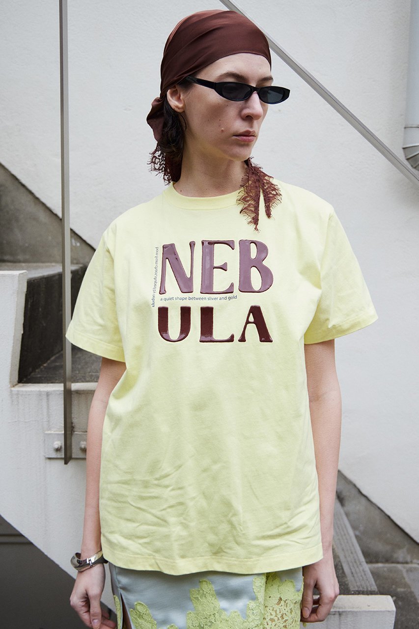 【メゾンスペシャル/MAISON SPECIAL】のNEBULA Logo T-Shirt/NEBULAロゴTシャツ インテリア・キッズ・メンズ・レディースファッション・服の通販 founy(ファニー) 　ファッション　Fashion　レディースファッション　Fashion for Women　トップス・カットソー　Cut & Sew Tops　シャツ・ブラウス・オフィスカジュアル　Elegant Blouses & Button-Ups　ロングTシャツ・Tシャツ　Longline T-Shirts & Tees　カットソー・ベーシックTシャツ　Cut-and-Sewn Tops / Stretch Tees & Basics　インナー　Innerwear　ショート　Short, Short Length　シルバー　Silver, Metallic Silver　シンプル　Simple, Minimal　ジャケット　Jacket, Outerwear　スリーブ　Sleeve, Long Sleeve / Short Sleeve　フロント　Front, Front Design　プリント　Print, Printed Pattern　ベーシック　Basic, Essential　定番　Standard, Basic Item　新作・新入荷　New Arrivals / New In　LIME(ライム)|ID: prp329100004932882 ipo3291000000037025507