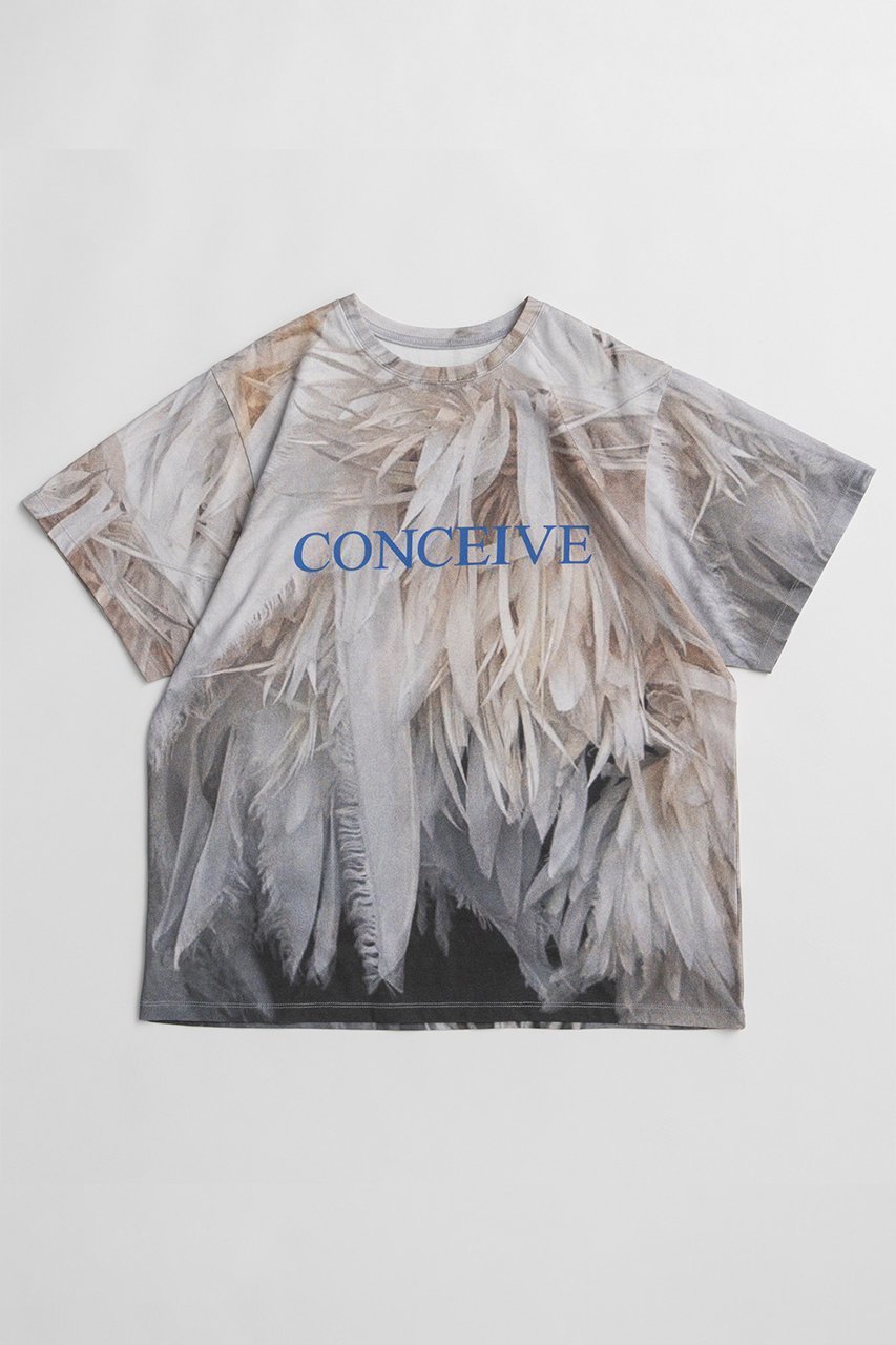 【メゾンスペシャル/MAISON SPECIAL】のFabric Photo Over T-Shirt/ファブリックフォトオーバーTEE インテリア・キッズ・メンズ・レディースファッション・服の通販 founy(ファニー) 　ファッション　Fashion　レディースファッション　Fashion for Women　トップス・カットソー　Cut & Sew Tops　シャツ・ブラウス・オフィスカジュアル　Elegant Blouses & Button-Ups　ロングTシャツ・Tシャツ　Longline T-Shirts & Tees　カットソー・ベーシックTシャツ　Cut-and-Sewn Tops / Stretch Tees & Basics　グラフィック　Graphic, Graphic Design　ショート　Short, Short Length　シンプル　Simple, Minimal　スリーブ　Sleeve, Long Sleeve / Short Sleeve　バランス　Balance, Style Balance　フロント　Front, Front Design　プリント　Print, Printed Pattern　おすすめ　Recommended / Our Picks　新作・新入荷　New Arrivals / New In　GRY(グレー)|ID: prp329100004932885 ipo3291000000037025528