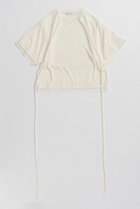 【メゾンスペシャル/MAISON SPECIAL】の2WAY Lace Trim Pile T-Shirt/2WAYレーストリムパイルTシャツ WHT(ホワイト)|ID: prp329100004932886 ipo3291000000037025539
