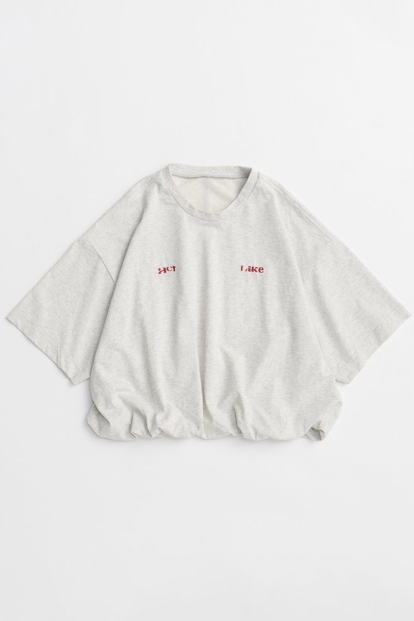 【メゾンスペシャル/MAISON SPECIAL】のBalloon T-Shirt/バルーンTシャツ インテリア・キッズ・メンズ・レディースファッション・服の通販 founy(ファニー) 　ファッション　Fashion　レディースファッション　Fashion for Women　トップス・カットソー　Cut & Sew Tops　シャツ・ブラウス・オフィスカジュアル　Elegant Blouses & Button-Ups　ロングTシャツ・Tシャツ　Longline T-Shirts & Tees　カットソー・ベーシックTシャツ　Cut-and-Sewn Tops / Stretch Tees & Basics　ショート　Short, Short Length　シンプル　Simple, Minimal　スリーブ　Sleeve, Long Sleeve / Short Sleeve　バランス　Balance, Style Balance　バルーン　Balloon, Balloon Silhouette　フォルム　Silhouette, Form　フロント　Front, Front Design　ボトム　Bottoms, Lower Wear　リラックス　Relax, Relaxed Fit　ヴィンテージ　Vintage Style　新作・新入荷　New Arrivals / New In　L.GRY(ライトグレー)|ID: prp329100004932887 ipo3291000000037025551