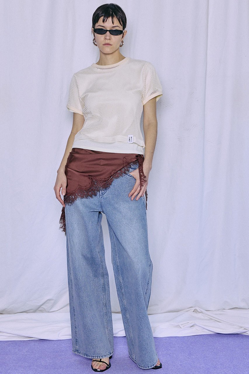 【メゾンスペシャル/MAISON SPECIAL】のMesh Layered T-Shirt/メッシュレイヤードTシャツ 人気、トレンドファッション・服の通販 founy(ファニー) 　ファッション　Fashion　レディースファッション　Fashion for Women　トップス・カットソー　Cut & Sew Tops　シャツ・ブラウス・オフィスカジュアル　Elegant Blouses & Button-Ups　ロングTシャツ・Tシャツ　Longline T-Shirts & Tees　カットソー・ベーシックTシャツ　Cut-and-Sewn Tops / Stretch Tees & Basics　ショート　Short, Short Length　シンプル　Simple, Minimal　スリーブ　Sleeve, Long Sleeve / Short Sleeve　テレコ　Ribbed, Rib Stitch　デニム　Denim, Jeans Material　フィット　Fit, Slim Fit　メッシュ　Mesh, Net Fabric　ワイド　Wide, Wide Fit　夏　Summer　新作・新入荷　New Arrivals / New In　other-3|ID: prp329100004932888 ipo3291000000037025564