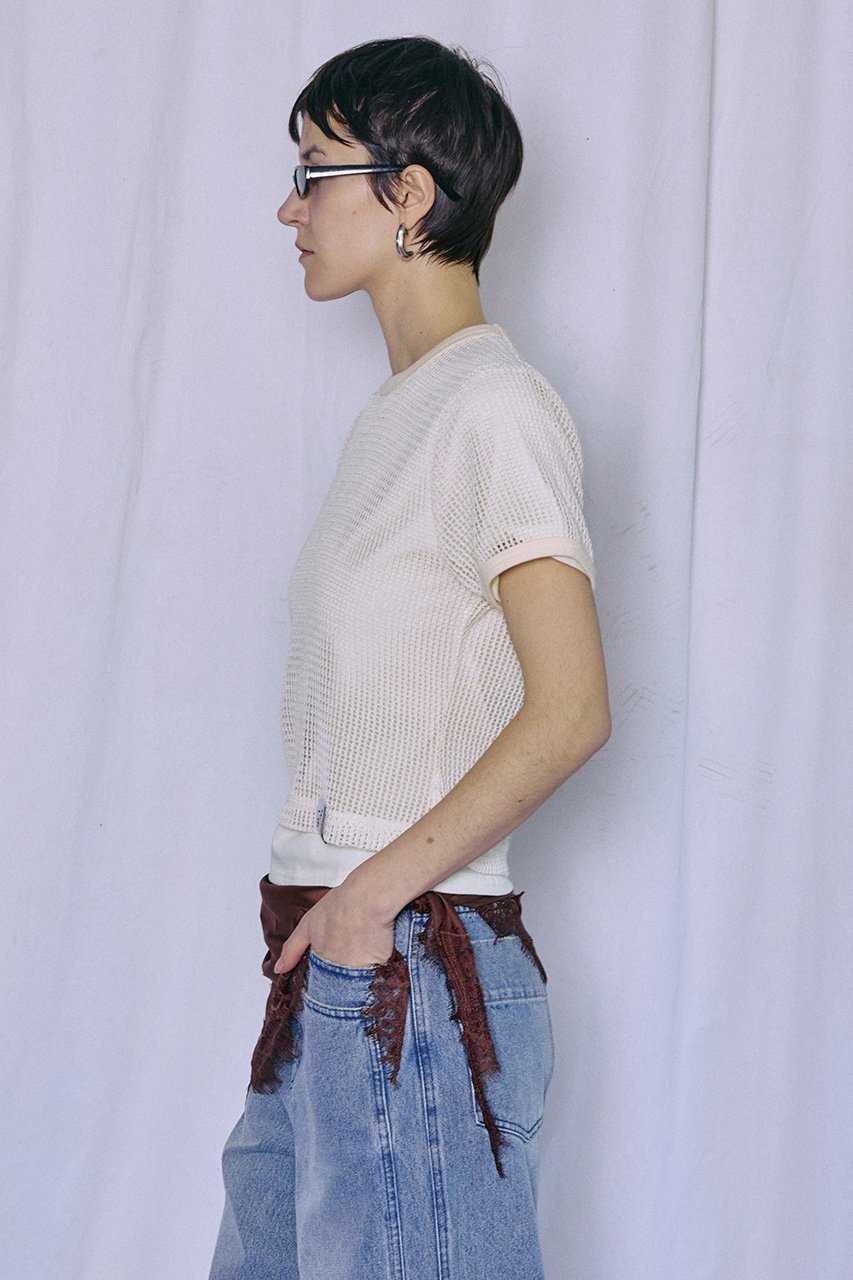 【メゾンスペシャル/MAISON SPECIAL】のMesh Layered T-Shirt/メッシュレイヤードTシャツ 人気、トレンドファッション・服の通販 founy(ファニー) 　ファッション　Fashion　レディースファッション　Fashion for Women　トップス・カットソー　Cut & Sew Tops　シャツ・ブラウス・オフィスカジュアル　Elegant Blouses & Button-Ups　ロングTシャツ・Tシャツ　Longline T-Shirts & Tees　カットソー・ベーシックTシャツ　Cut-and-Sewn Tops / Stretch Tees & Basics　ショート　Short, Short Length　シンプル　Simple, Minimal　スリーブ　Sleeve, Long Sleeve / Short Sleeve　テレコ　Ribbed, Rib Stitch　デニム　Denim, Jeans Material　フィット　Fit, Slim Fit　メッシュ　Mesh, Net Fabric　ワイド　Wide, Wide Fit　夏　Summer　新作・新入荷　New Arrivals / New In　other-5|ID: prp329100004932888 ipo3291000000037025566