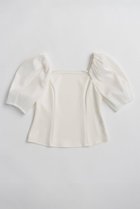 【メゾンスペシャル/MAISON SPECIAL】のMesh Bonded Sleeve Top/メッシュダンボールスリーブトップス 人気、トレンドファッション・服の通販 founy(ファニー) ファッション Fashion レディースファッション Fashion for Women トップス・カットソー Cut & Sew Tops シャツ・ブラウス・オフィスカジュアル Elegant Blouses & Button-Ups ロングTシャツ・Tシャツ Longline T-Shirts & Tees カットソー・ベーシックTシャツ Cut-and-Sewn Tops / Stretch Tees & Basics カッティング Cutting Detail ショート Short, Short Length スクエア Square, Square Shape スリーブ Sleeve, Long Sleeve / Short Sleeve デコルテ Décolleté, Neckline メッシュ Mesh, Net Fabric エレガント 上品 Elegant 新作・新入荷 New Arrivals / New In thumbnail WHT(ホワイト)|ID: prp329100004932893 ipo3291000000037025603